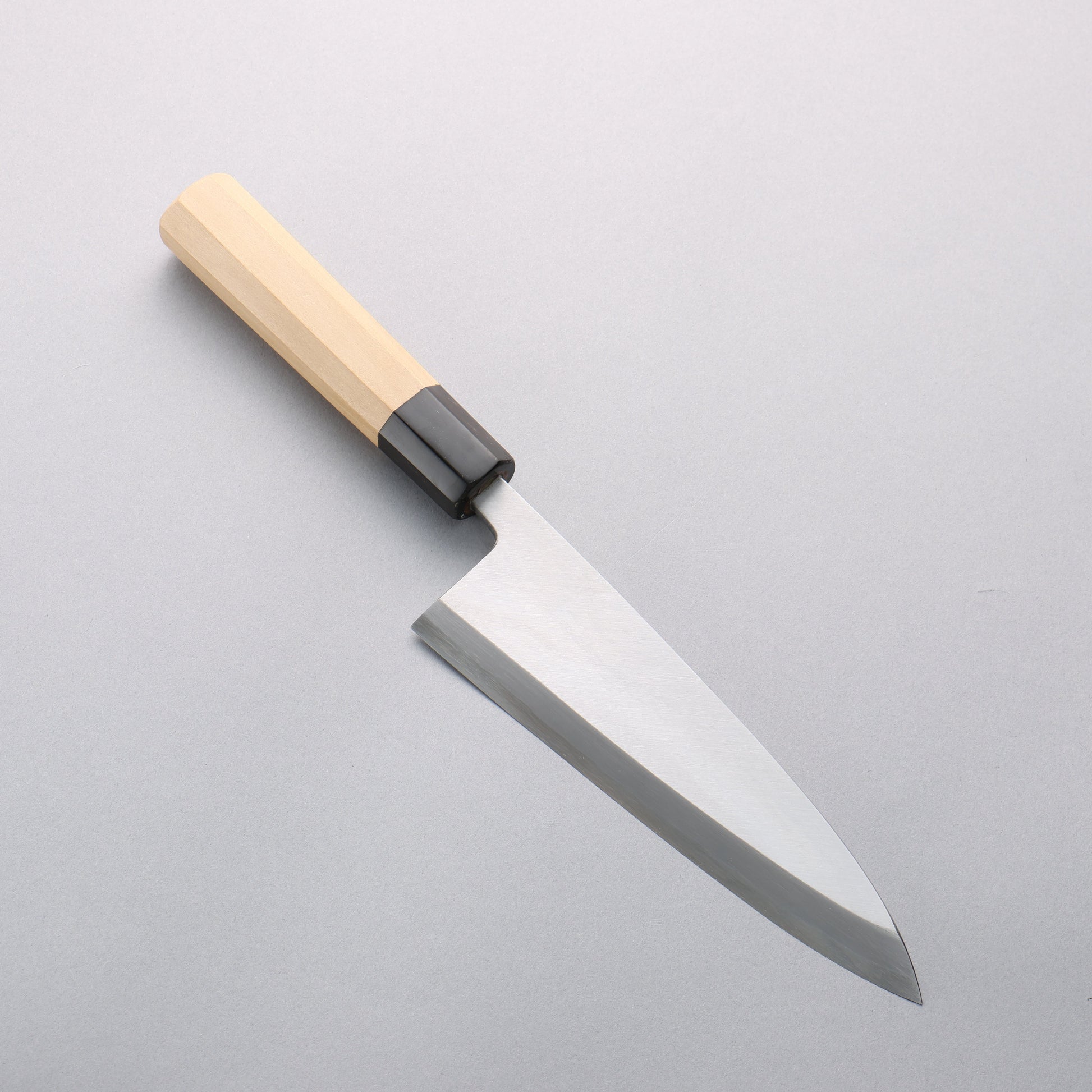 源 昭忠 青ニ鋼 相出刃 180mm 朴 (口輪：水牛)柄 - 清助刃物