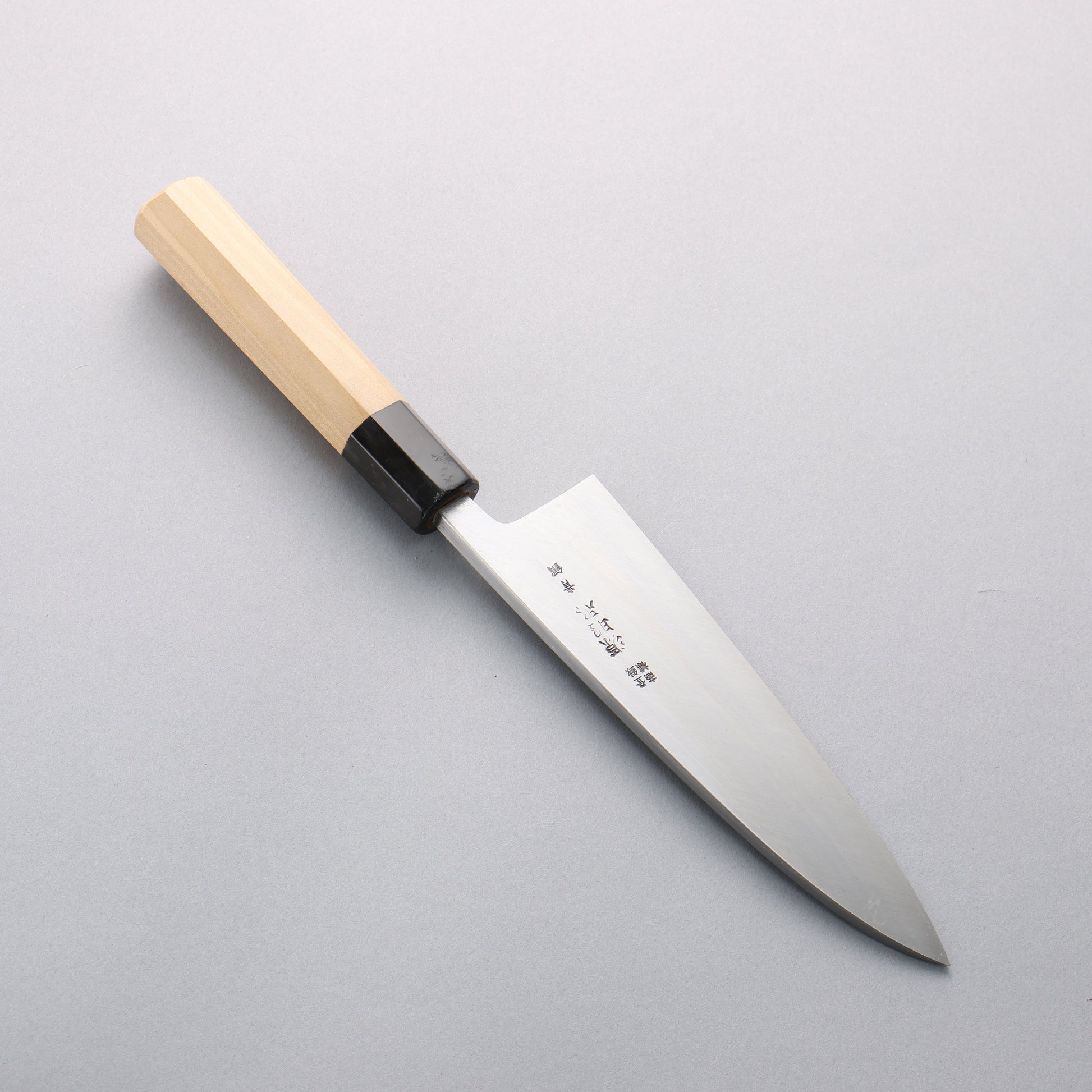 源 昭忠 青ニ鋼 相出刃 180mm 朴 (口輪：水牛)柄 - 清助刃物