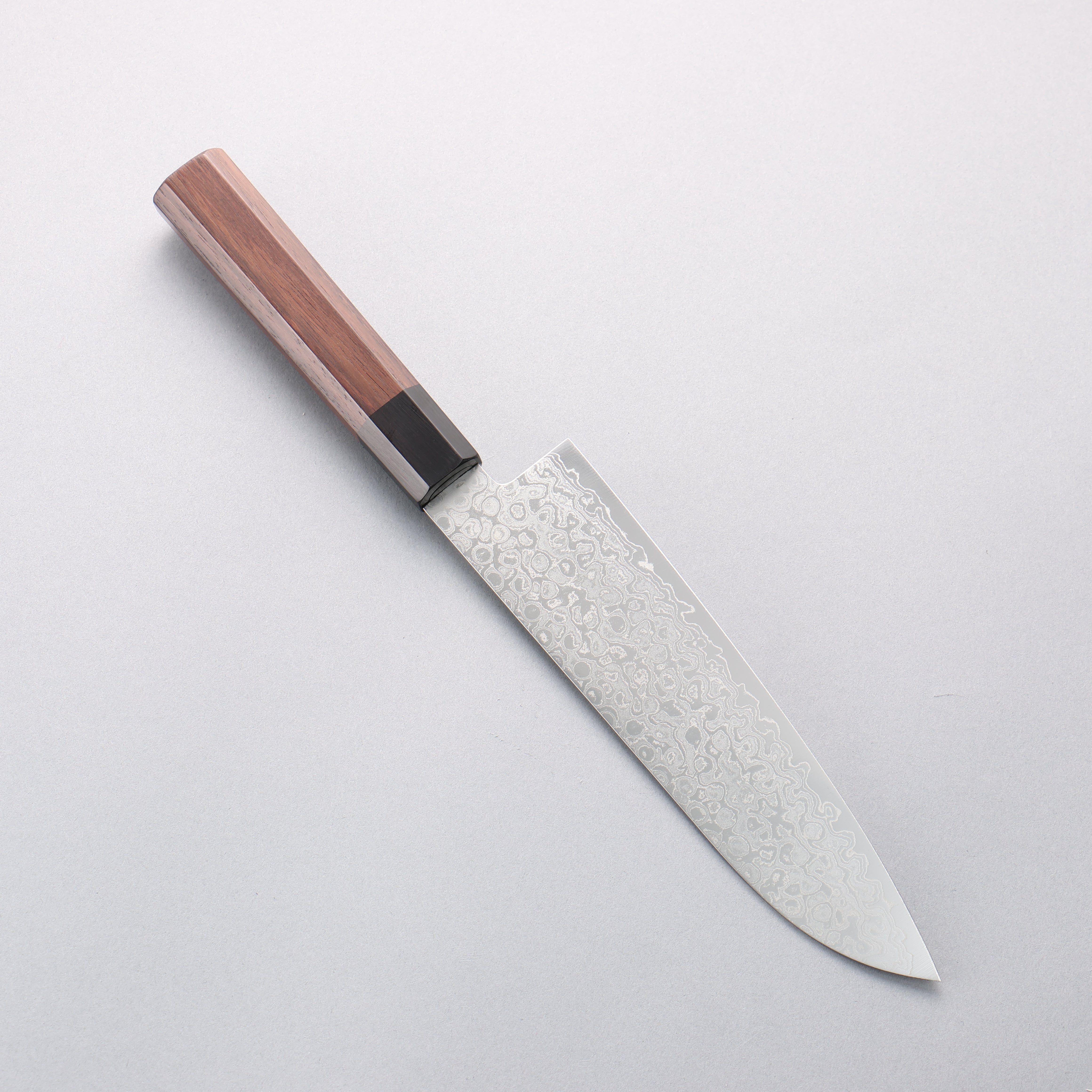清助 AUS10 ダマスカス 三徳包丁 180mm 紫檀柄 - 清助刃物