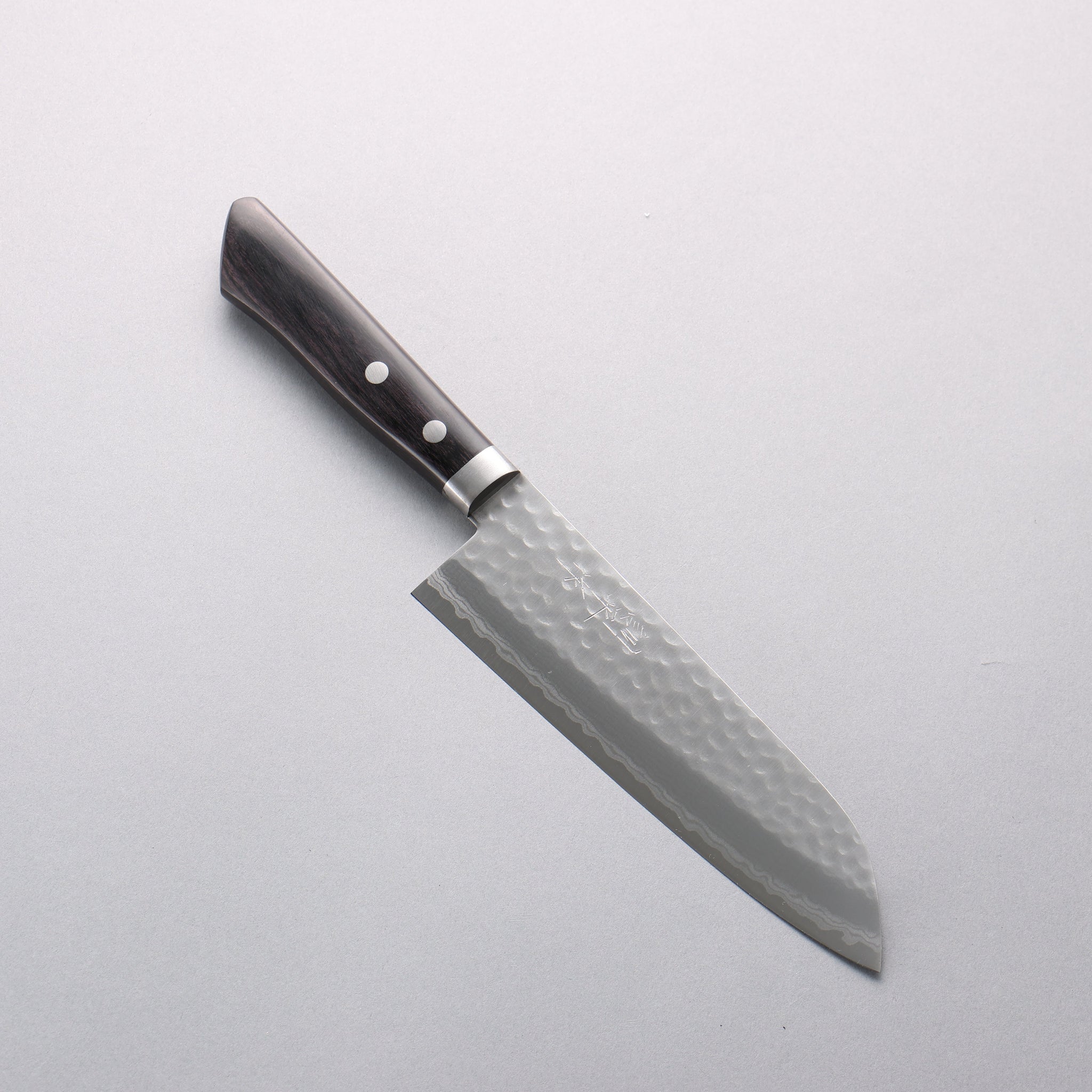 訓平 刻流（こくりゅう） V金10号 鎚目 ダマスカス 三徳包丁 170mm 黒合板柄 - 清助刃物