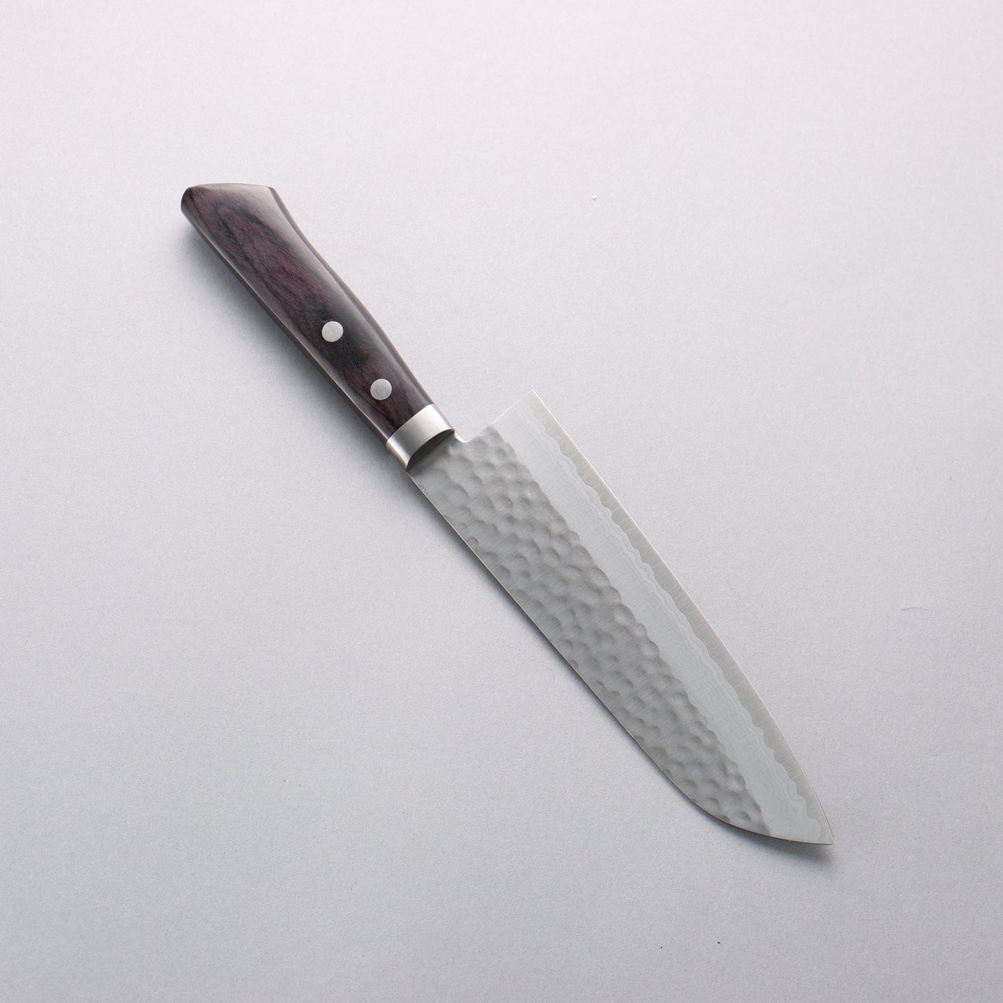 訓平 刻流（こくりゅう） V金10号 鎚目 ダマスカス 三徳包丁 170mm 黒合板柄 - 清助刃物