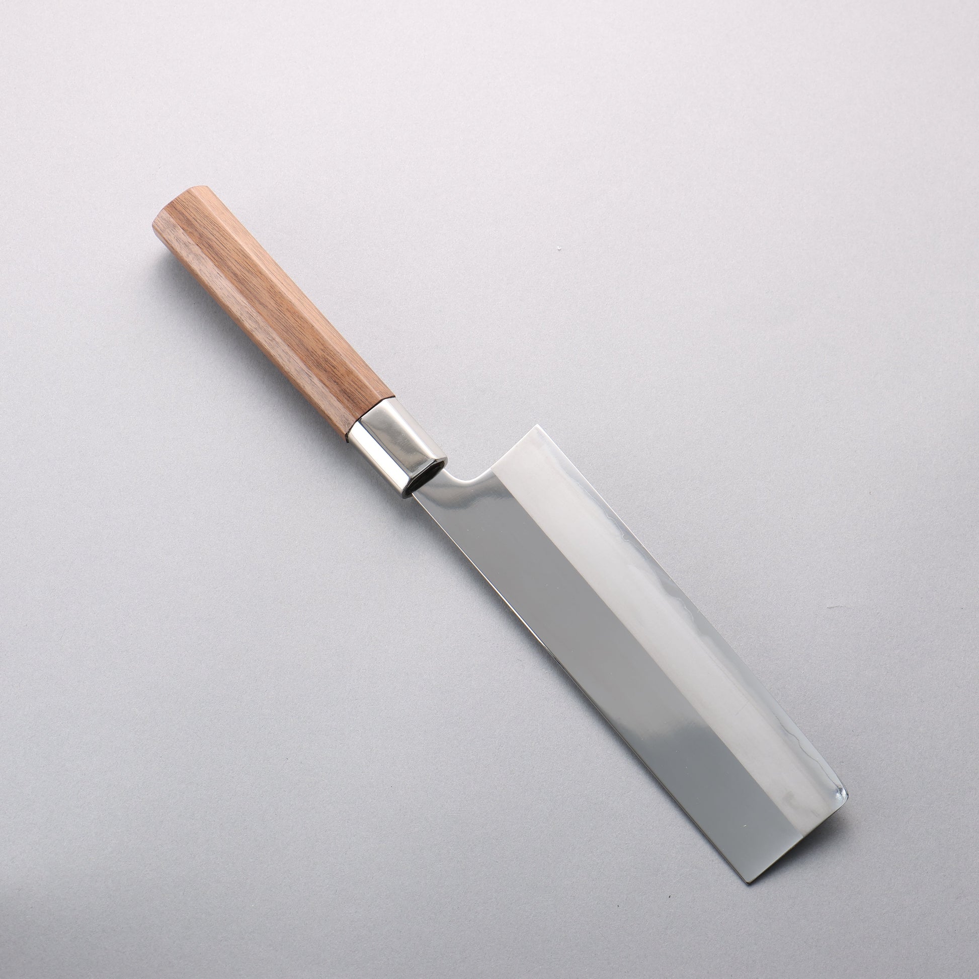 黒鳥 銀三鋼 磨き仕上げ 菜切包丁 170mm ウォルナット柄 - 清助刃物