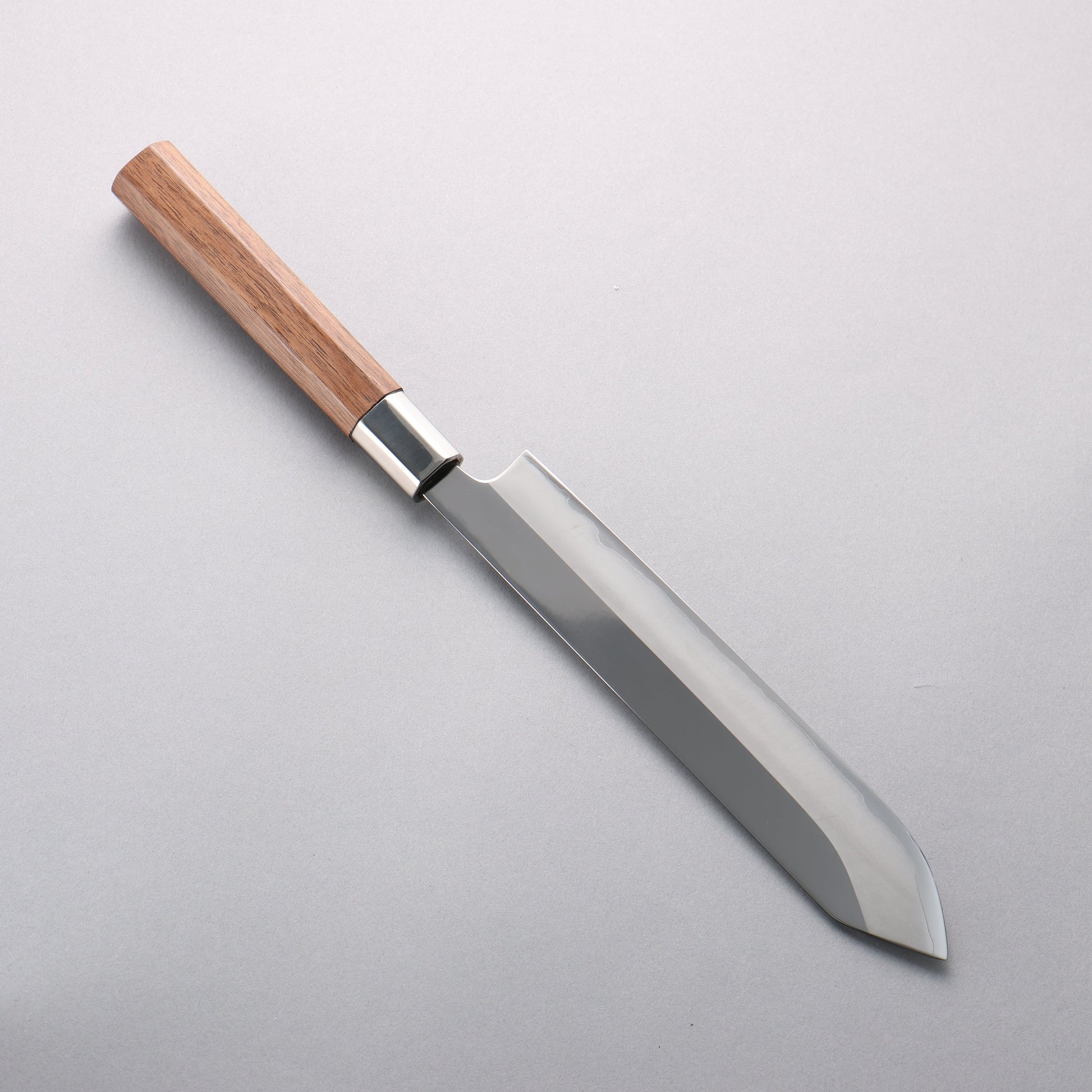 黒鳥 銀三鋼 磨き仕上げ 鰹包丁 210mm ウォルナット柄 - 清助刃物