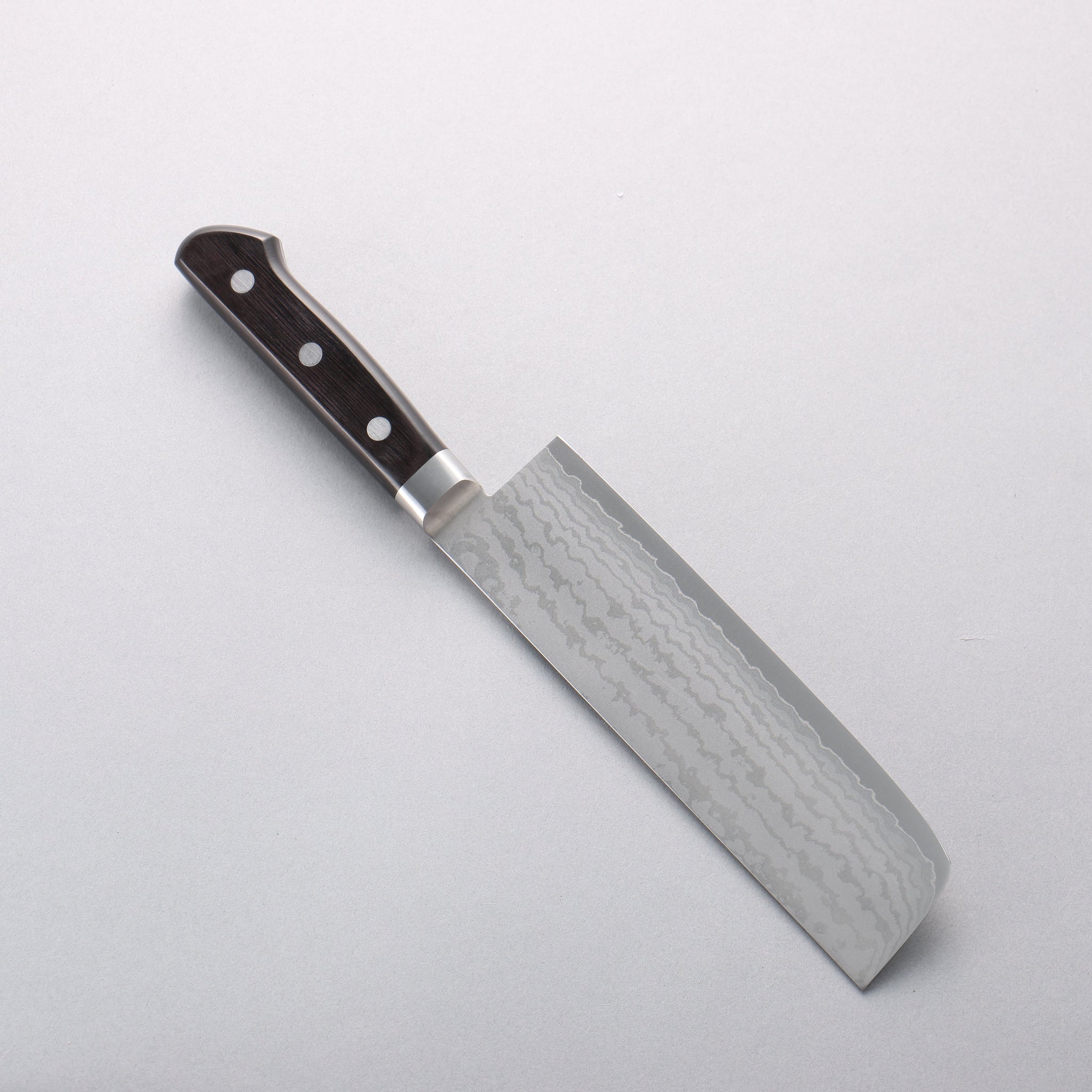 清助 V金10号 ダマスカス 菜切包丁 165mm 黒合板柄 - 清助刃物