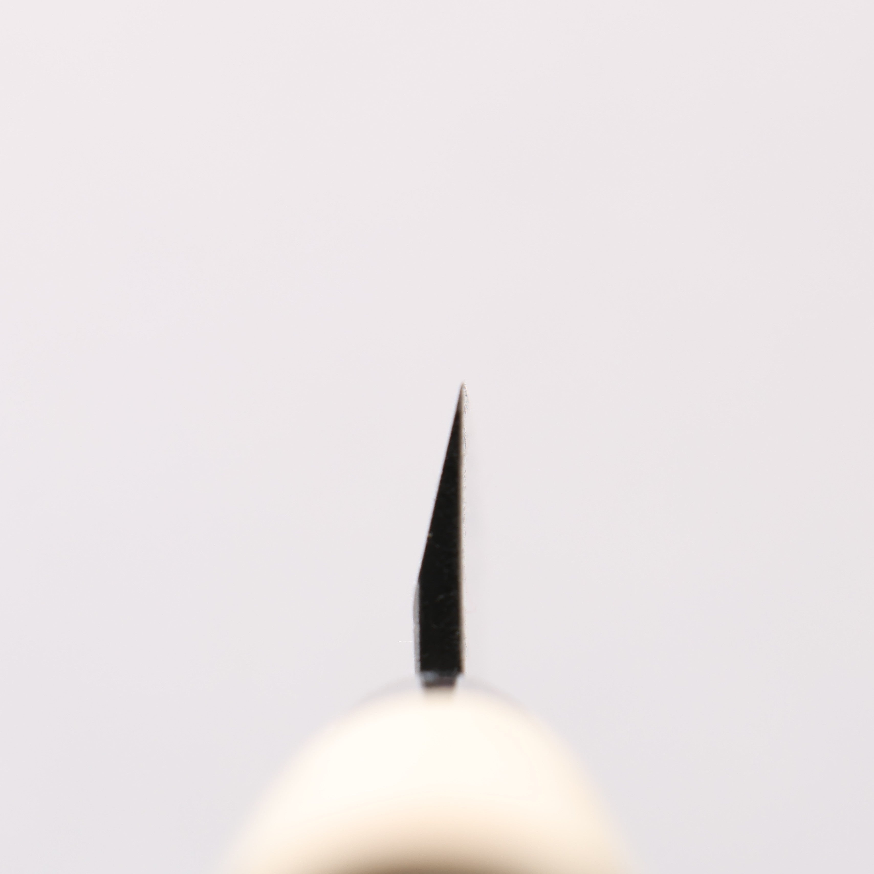 堺 孝行 青ニ鋼 黒仕上げ 縦筋 鯵切り包丁 90mm 朴 (口輪：黒プラスチック)柄 - 清助刃物