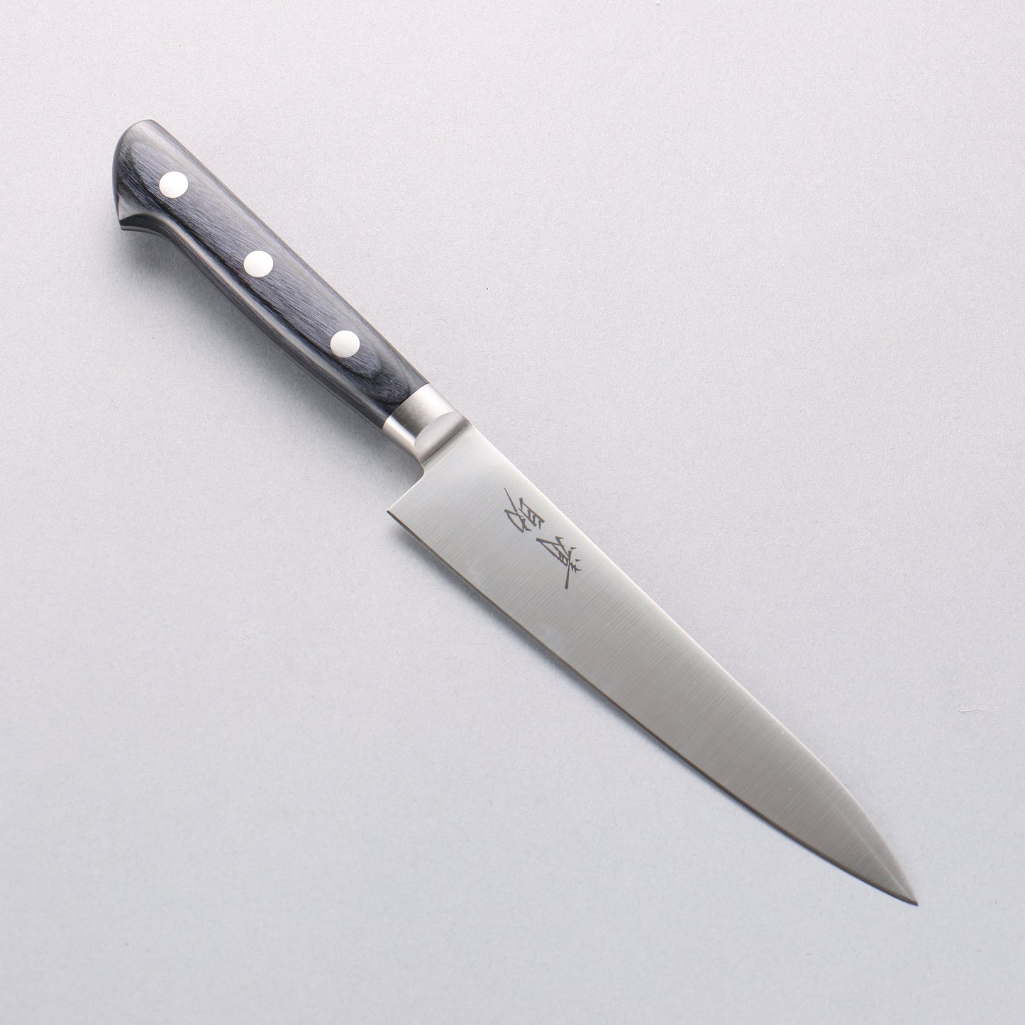 清助 青天 モリブデン鋼（MOL） ペティーナイフ 150mm 合板 (紺色)柄 鞘付き - 清助刃物