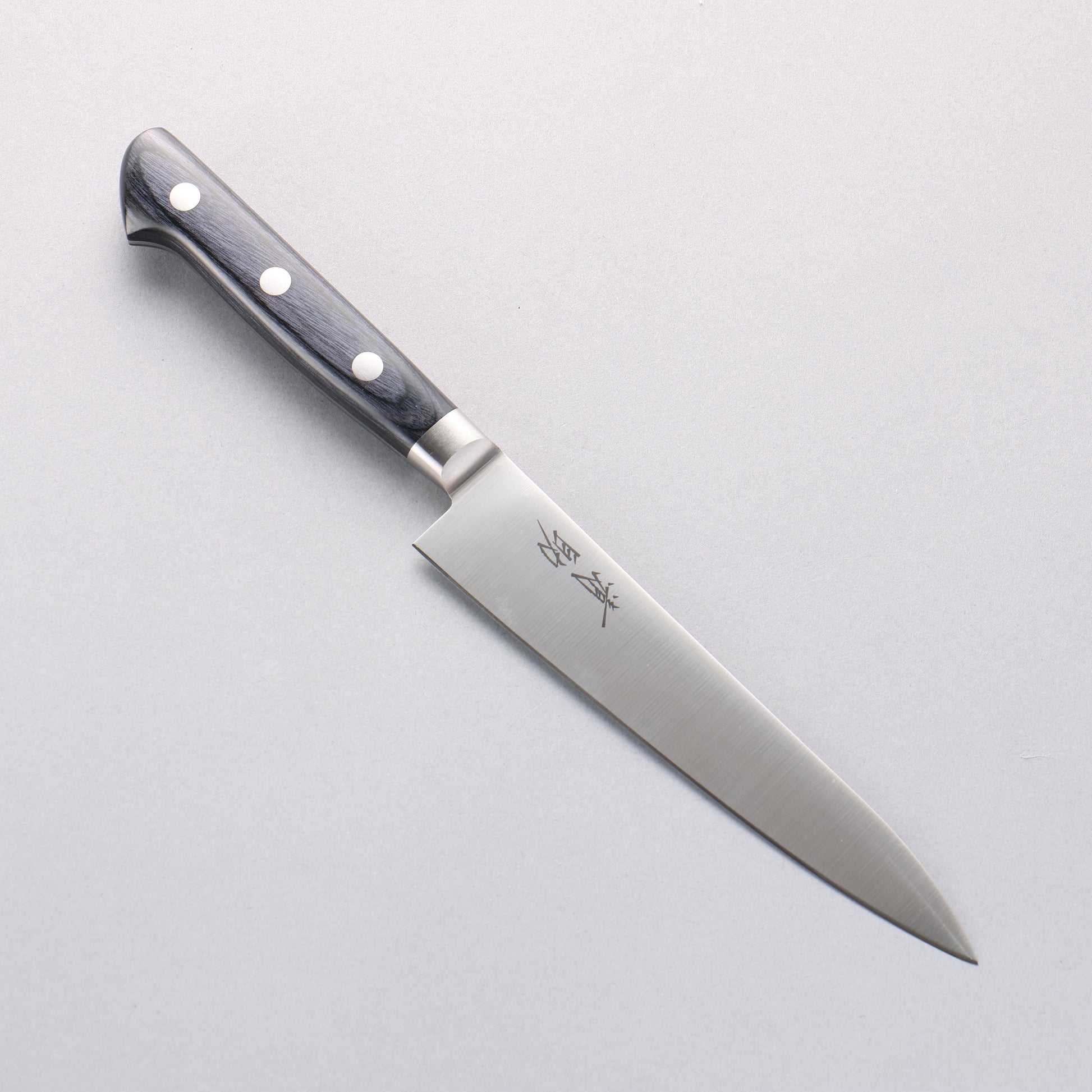 清助 青天 モリブデン鋼（MOL） ペティーナイフ 150mm 合板 (紺色)柄 鞘付き - 清助刃物