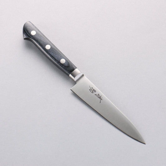 清助 青天 モリブデン鋼（MOL） ペティーナイフ 和包丁 120mm 合板 (紺色)柄 鞘付き - 清助刃物