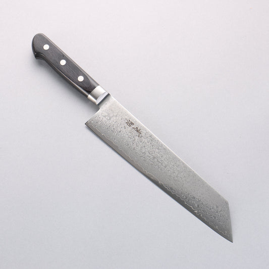 清助 VG10 33層 鏡面仕上げ ダマスカス 切付牛刀包丁 210mm 黒合板柄 - 清助刃物