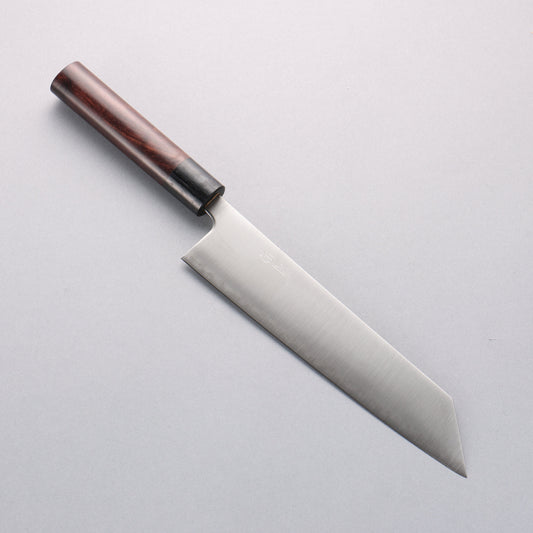 清助 青スーパー鋼 切付牛刀包丁 210mm 紫檀 (口輪：黒合板)柄 - 清助刃物