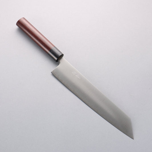清助 青スーパー鋼 切付牛刀包丁 240mm 紫檀 (口輪：黒合板)柄 - 清助刃物