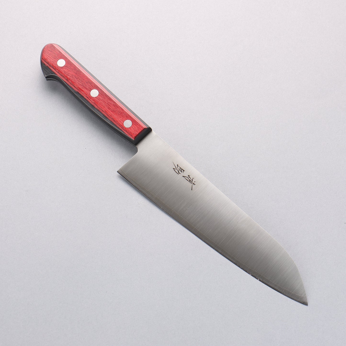 清助 SLD鋼 磨き仕上げ 三徳包丁 180mm 赤合板柄 - 清助刃物