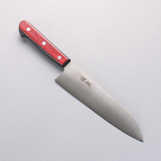 清助 SLD鋼 磨き仕上げ 三徳包丁 180mm 赤合板柄