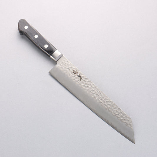 清助 AUS8 鎚目 切付牛刀包丁 210mm 黒合板柄