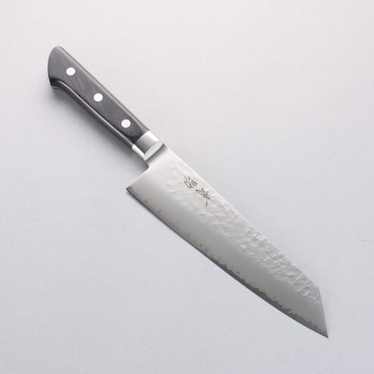 清助 V金5号 鎚目 霞研 切付三徳包丁  190mm 黒合板柄
