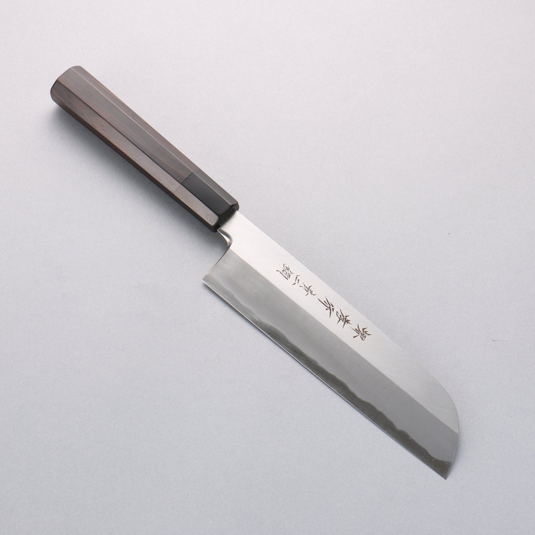 堺 孝行 青ニ鋼 鎌形薄刃包丁 黒檀柄 - 清助刃物