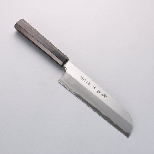 堺 孝行 青ニ鋼 鎌形薄刃包丁  黒檀柄