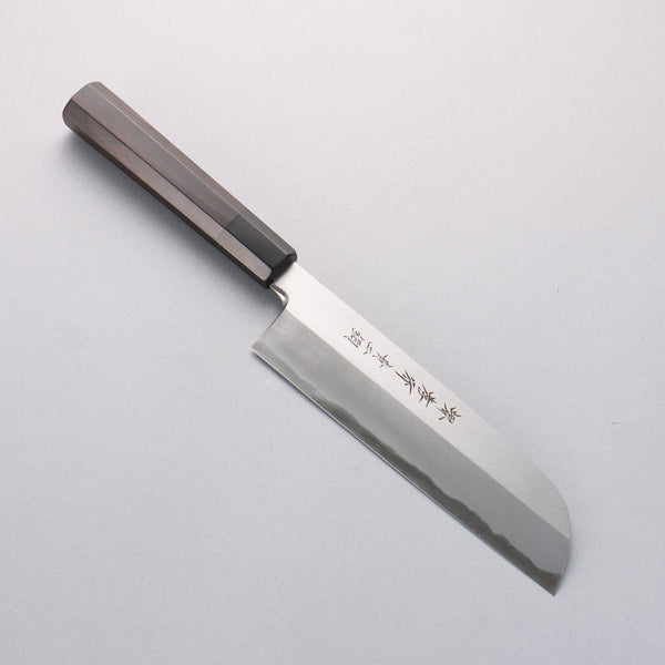 TKG 堺孝行 霞研 鎌形薄刃 21cm ■▼187-0468 ATK30055 1個 堺 孝行 青ニ鋼 鎌形薄刃包丁 黒檀柄 \u2013 清助刃物