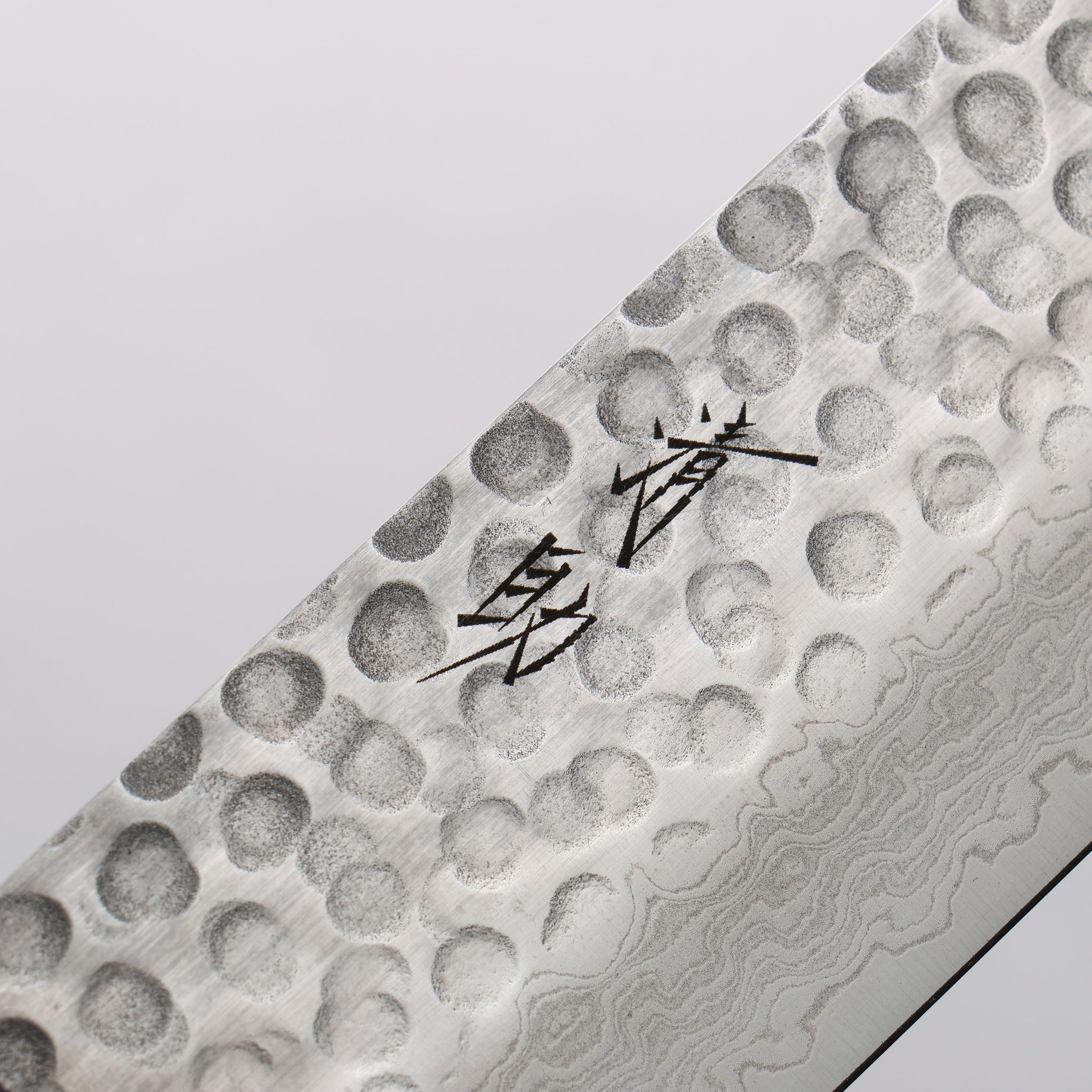 清助 V金10号 鎚目 ダマスカス 菜切包丁 165mm 紫檀 (口輪：黒合板)柄 - 清助刃物
