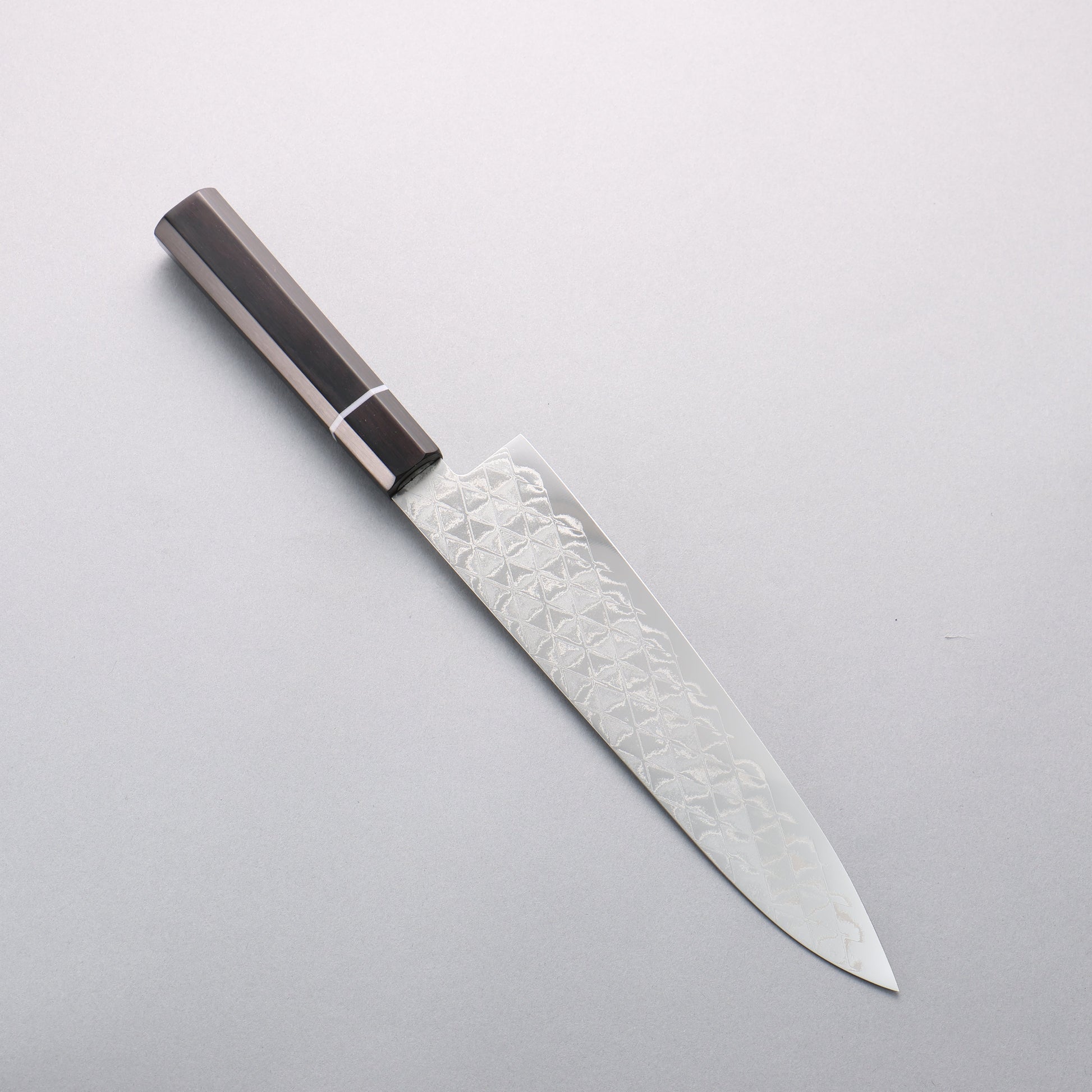 清助 AUS10 ミラークロス 牛刀包丁 210mm 黒合板柄 - 清助刃物