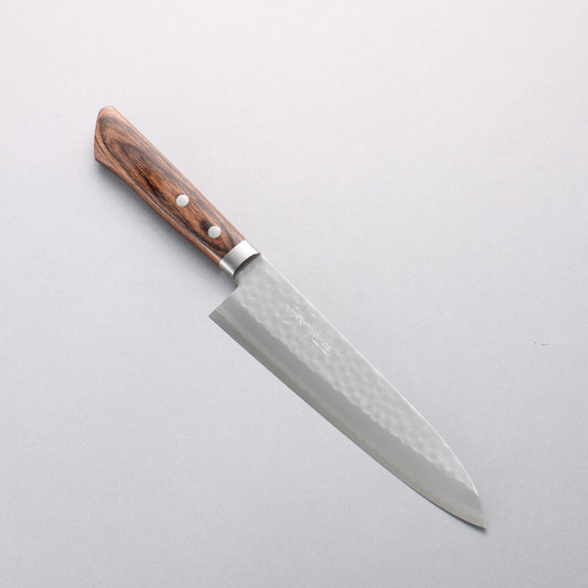 訓平 刻流（こくりゅう） V金10号 鎚目 ダマスカス 牛刀包丁 180mm 合板 (スコッチ色)柄 - 清助刃物