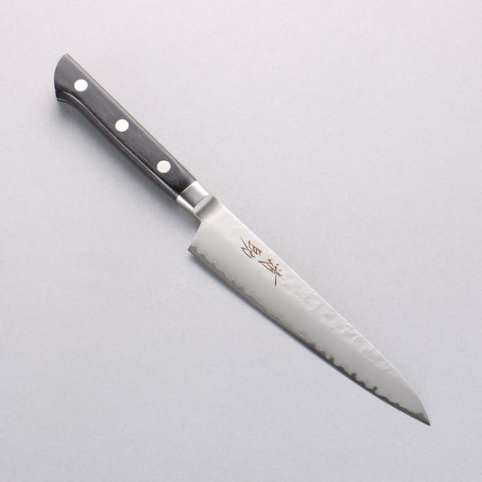 清助 V金5号 鎚目 霞研 ペティーナイフ 150mm 黒合板柄 - 清助刃物