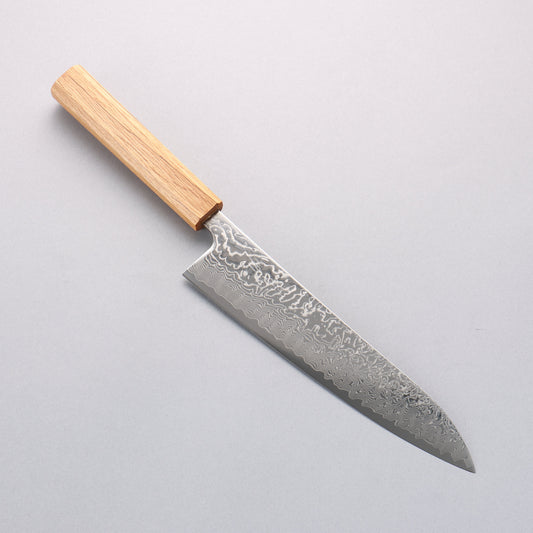 清助 SLD鋼 49層ダマスカス 牛刀包丁 210mm 樫柄 - 清助刃物