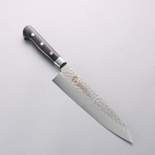 堺 孝行 V金10号 鎚目 ダマスカス 17層 牛刀包丁 210mm 黒合板柄 - 清助刃物