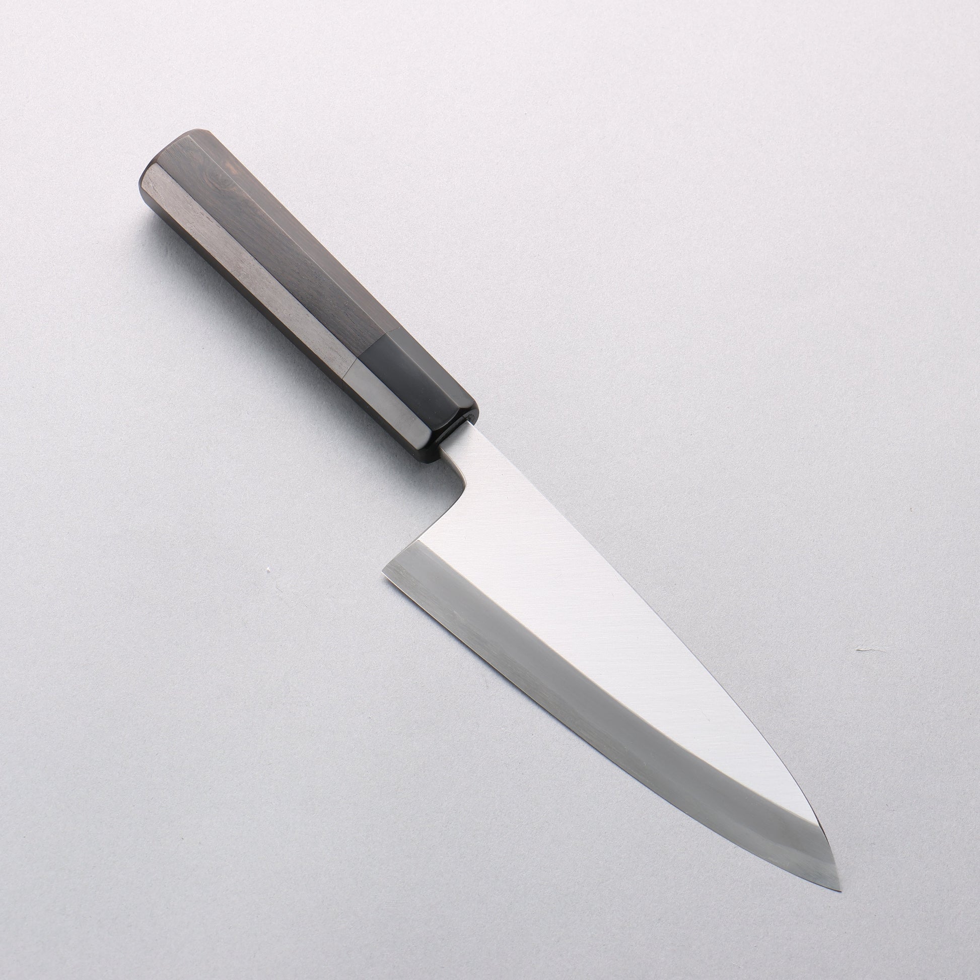 源 昭忠 青ニ鋼 相出刃 150mm 黒檀 (口輪：黒水牛)柄 - 清助刃物