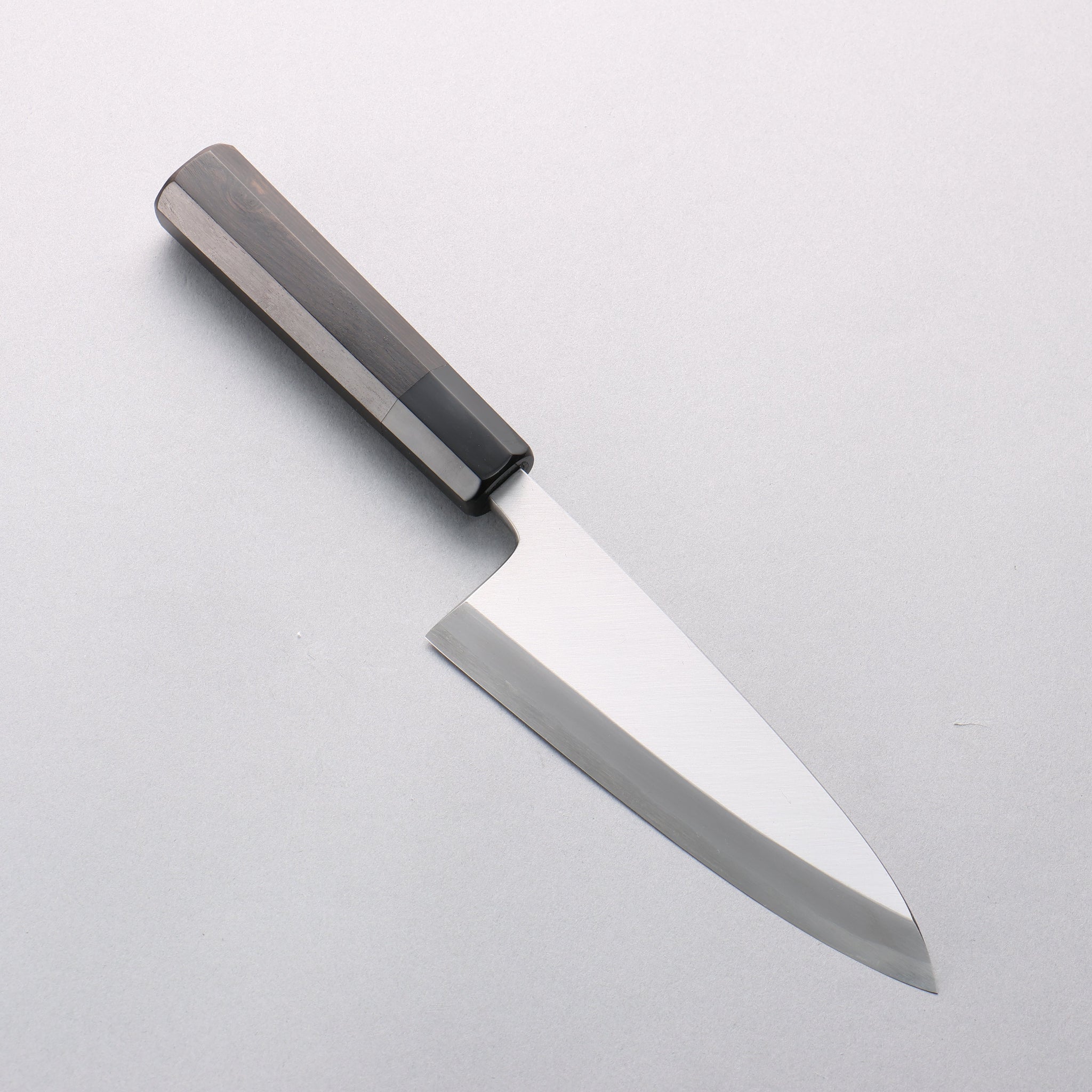 源 昭忠 青ニ鋼 相出刃 150mm 黒檀 (口輪：黒水牛)柄 - 清助刃物