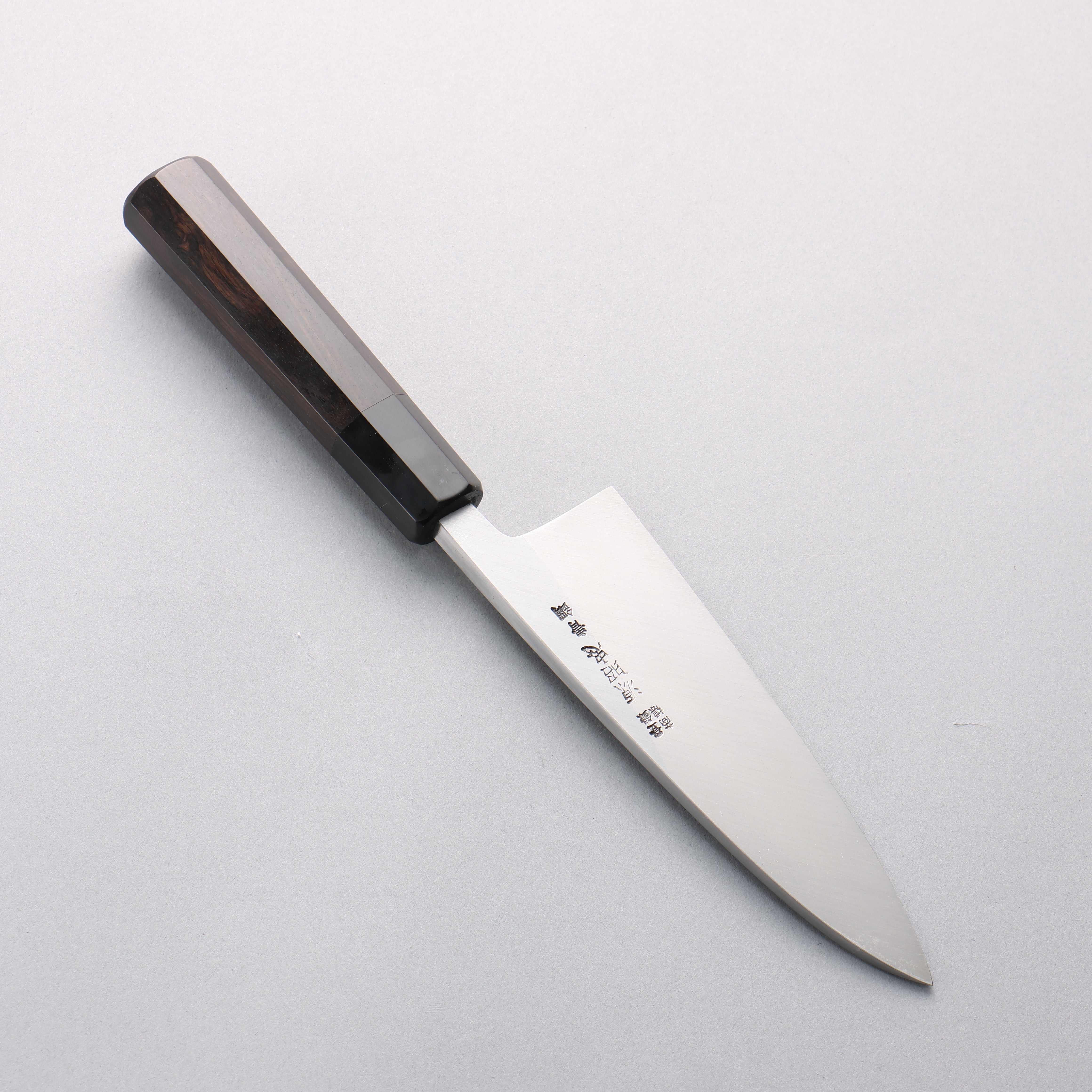 源 昭忠 青ニ鋼 相出刃 150mm 黒檀 (口輪：黒水牛)柄 - 清助刃物