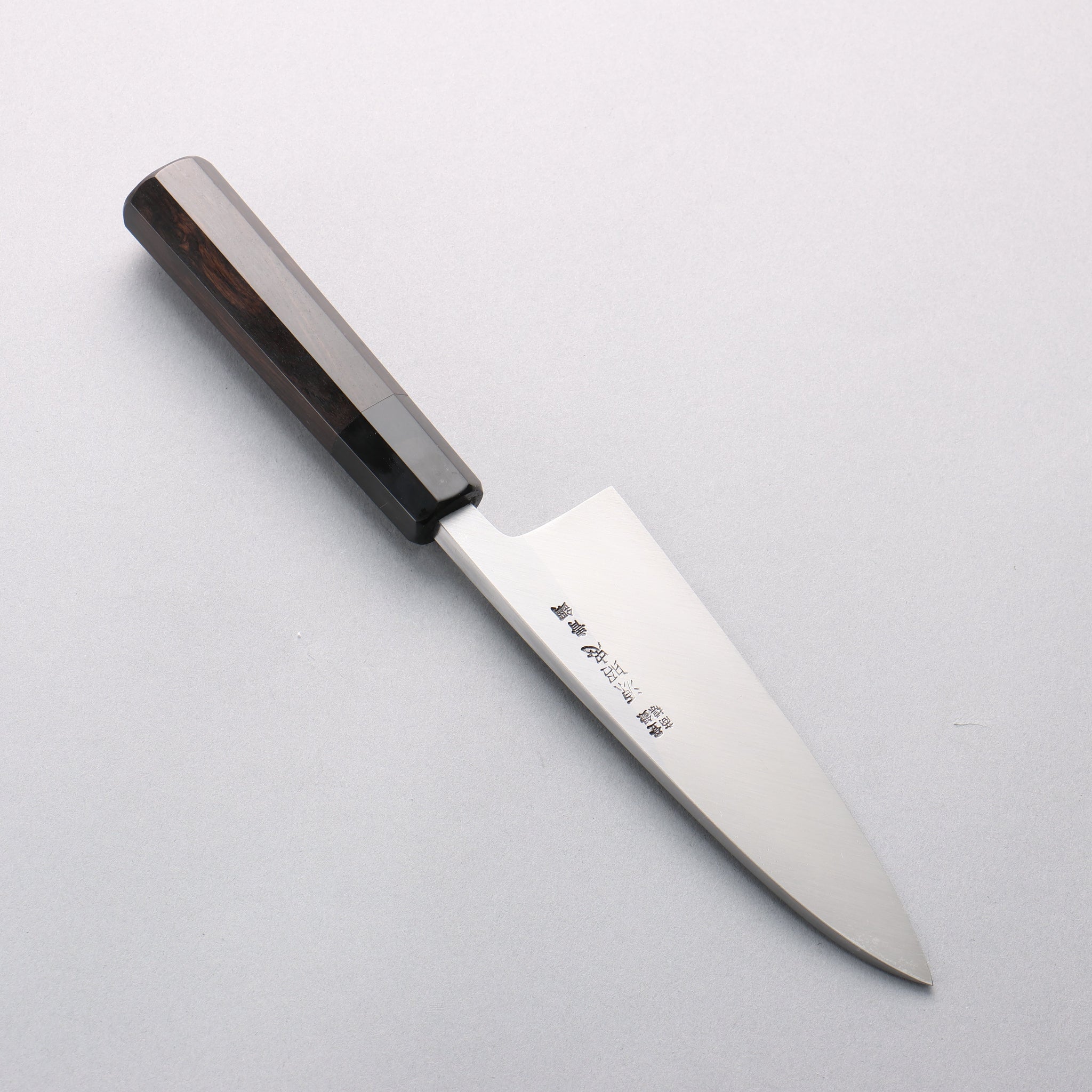 源 昭忠 青ニ鋼 相出刃 150mm 黒檀 (口輪：黒水牛)柄 - 清助刃物