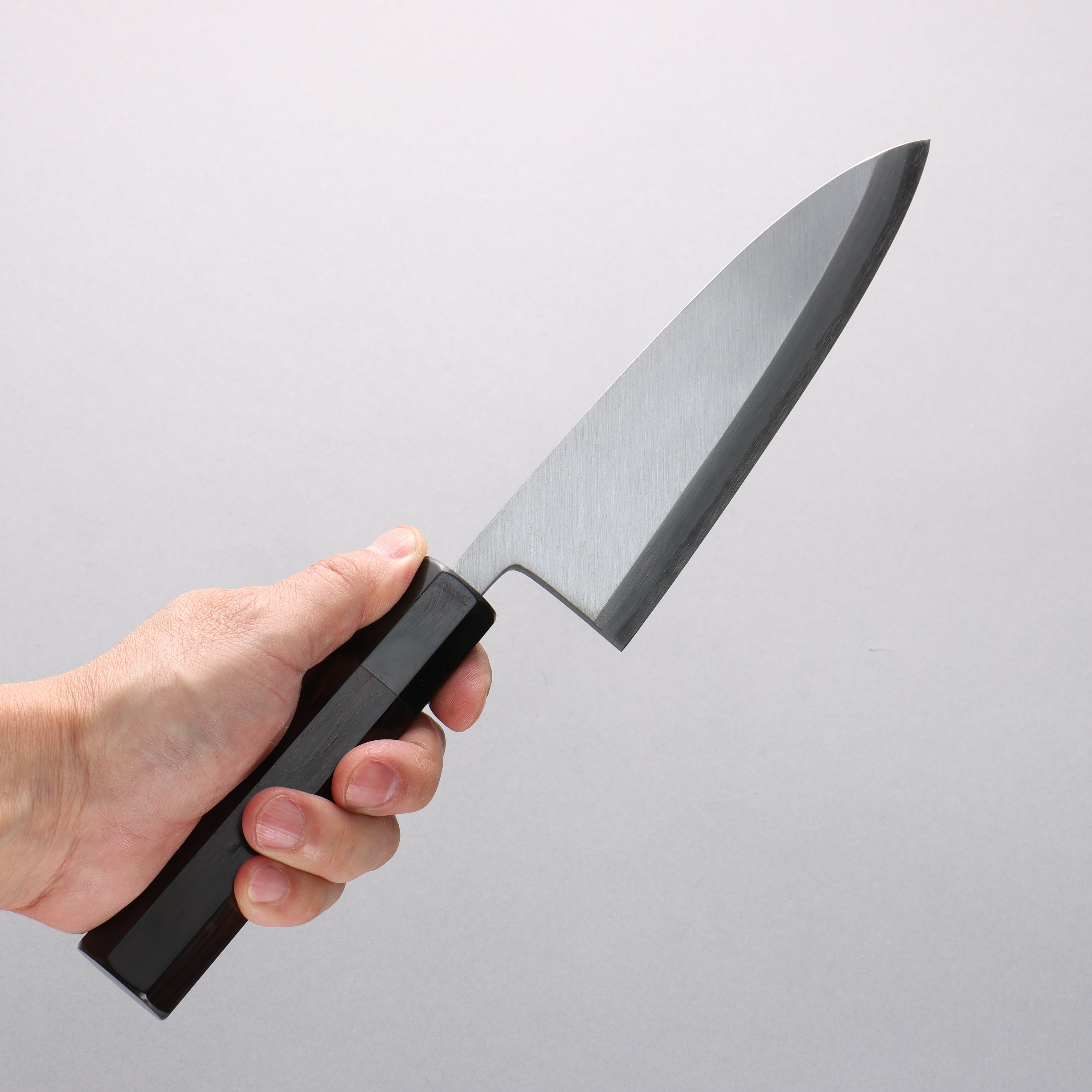 源 昭忠 青ニ鋼 相出刃 165mm 黒檀 (口輪：黒水牛)柄 - 清助刃物