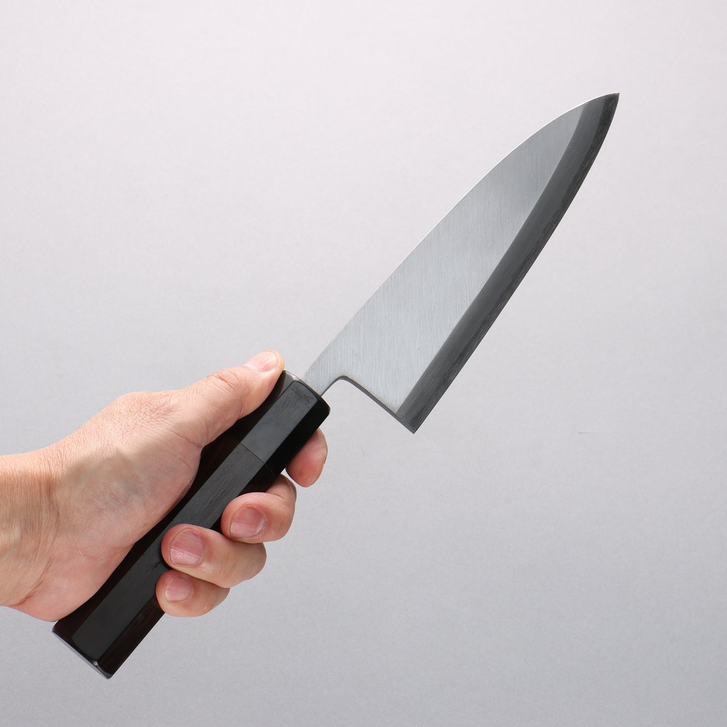 源 昭忠 青ニ鋼 相出刃 165mm 黒檀 (口輪：黒水牛)柄 - 清助刃物