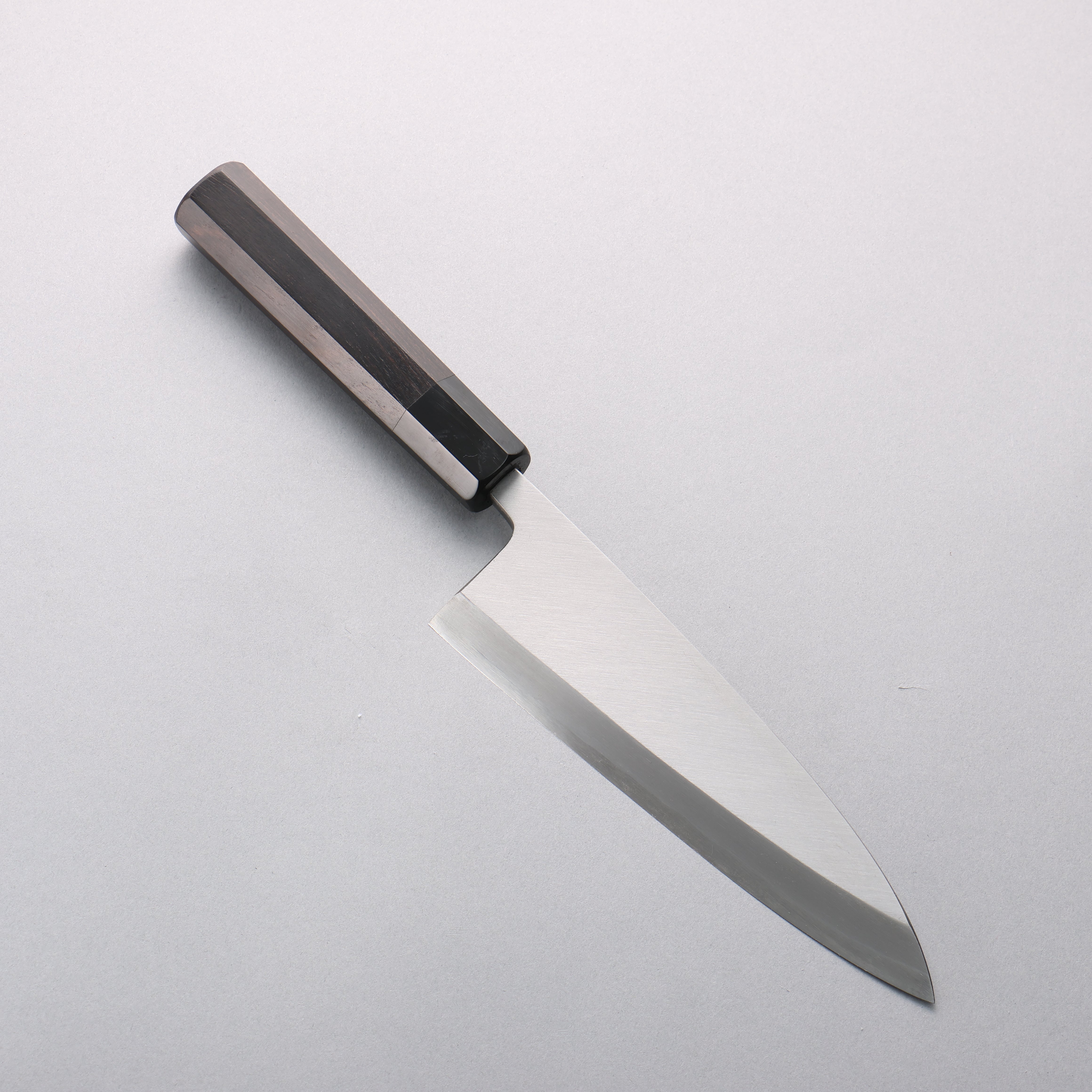 源 昭忠 青ニ鋼 相出刃 180mm 黒檀 (口輪：黒水牛)柄 - 清助刃物