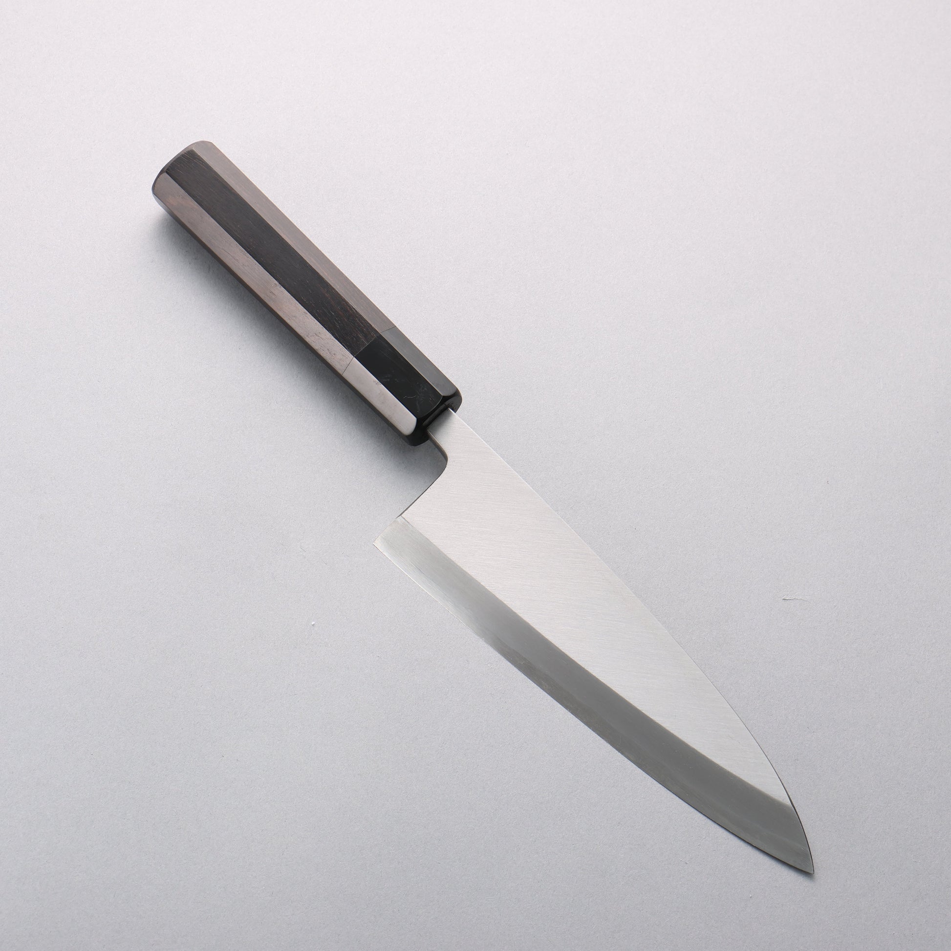 源 昭忠 青ニ鋼 相出刃 180mm 黒檀 (口輪：黒水牛)柄 - 清助刃物