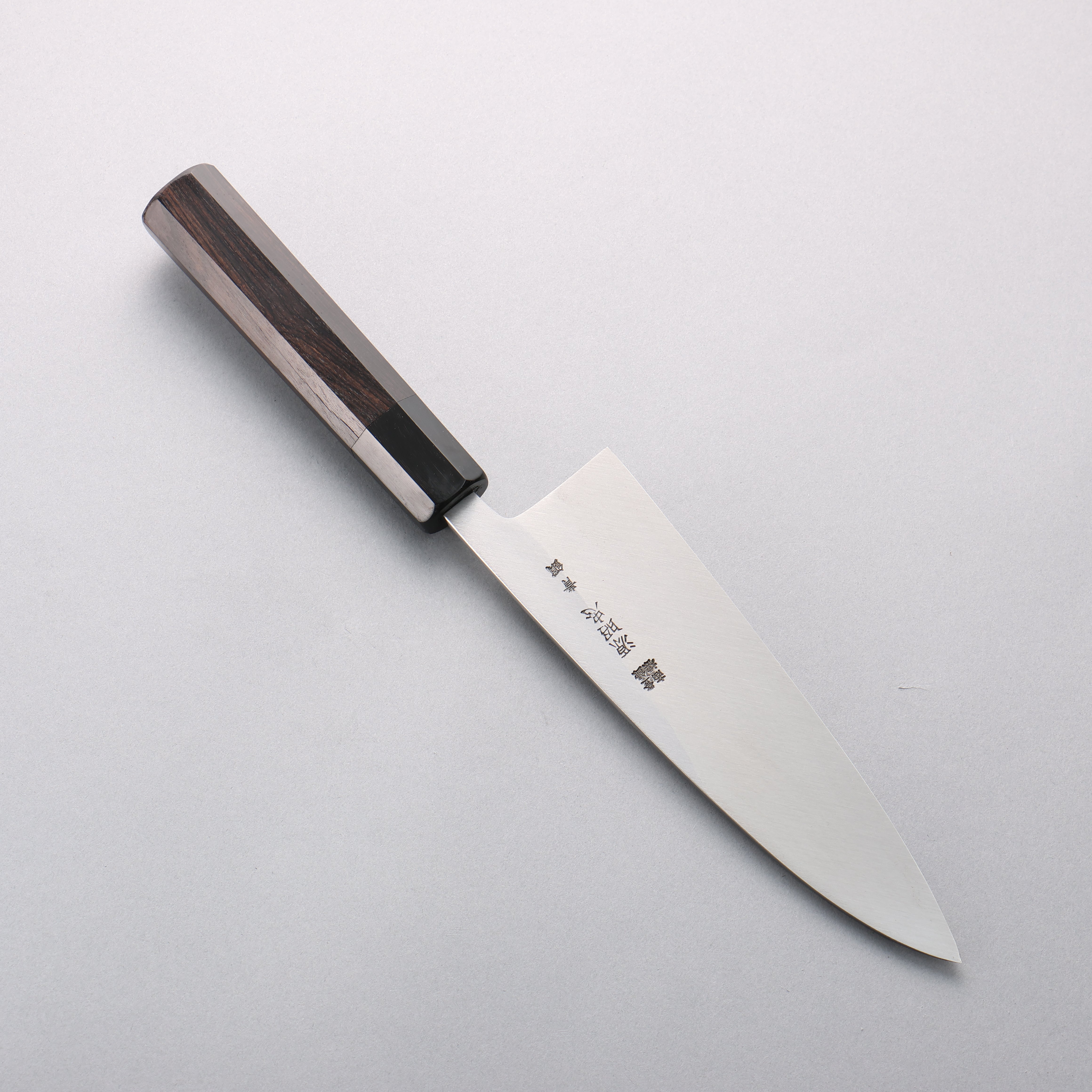 源 昭忠 青ニ鋼 相出刃 180mm 黒檀 (口輪：黒水牛)柄 - 清助刃物
