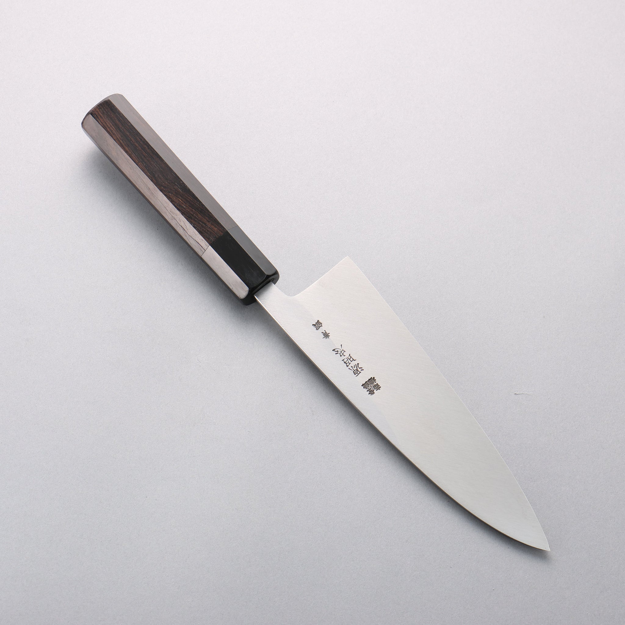 源 昭忠 青ニ鋼 相出刃 180mm 黒檀 (口輪：黒水牛)柄 - 清助刃物