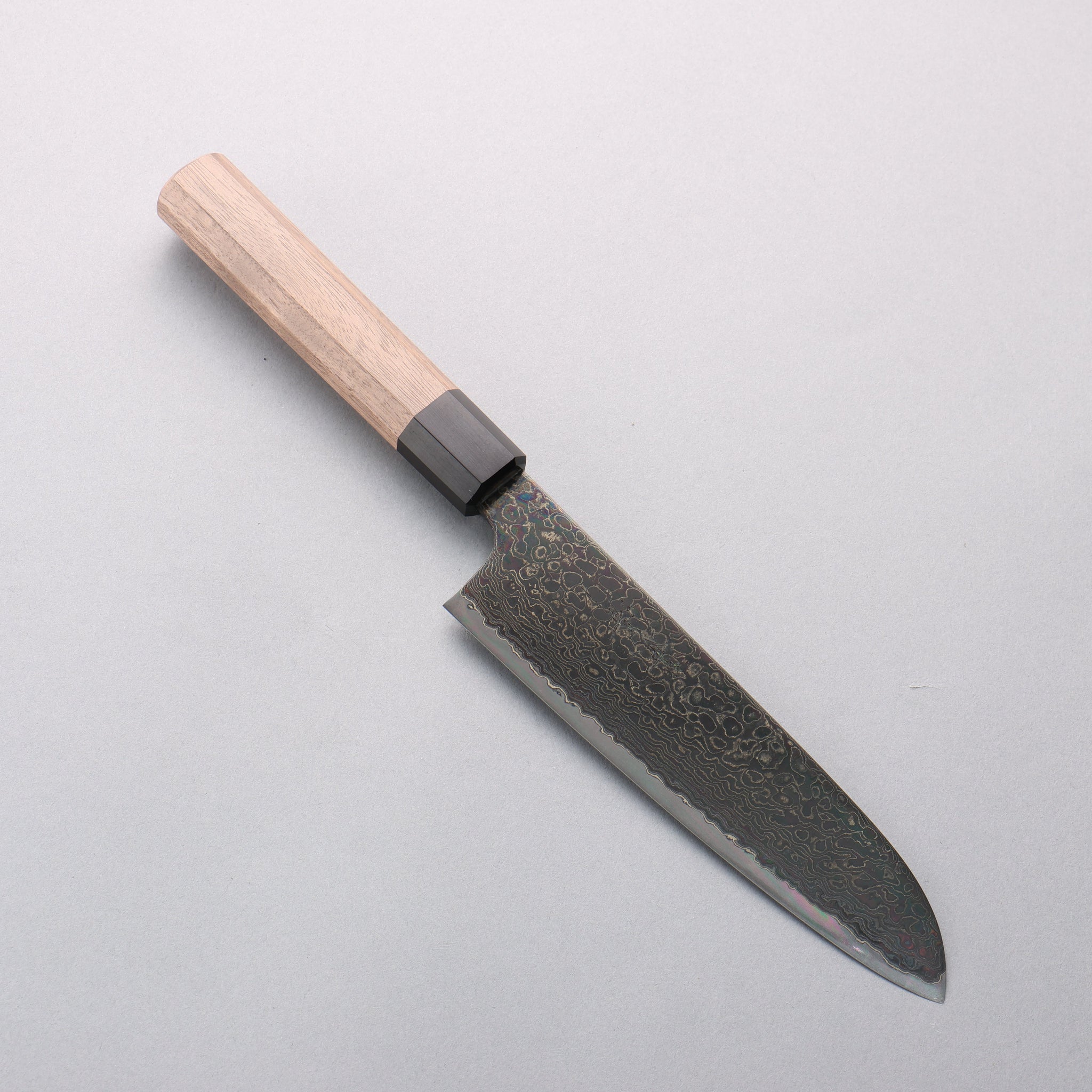 景清 ZA-18 ダマスカス 黒染 三徳包丁 175mm ウォルナット柄 - 清助刃物