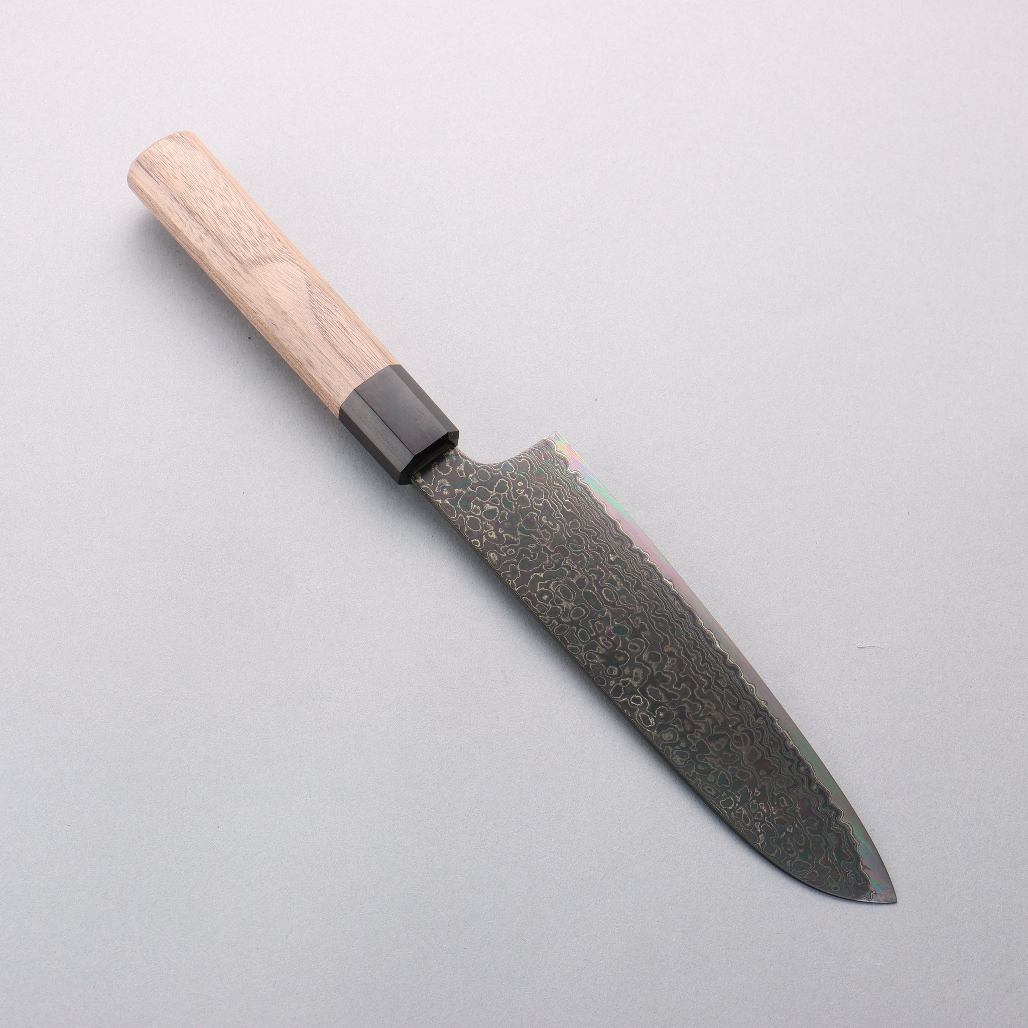景清 ZA-18 ダマスカス 黒染 三徳包丁 175mm ウォルナット柄 - 清助刃物