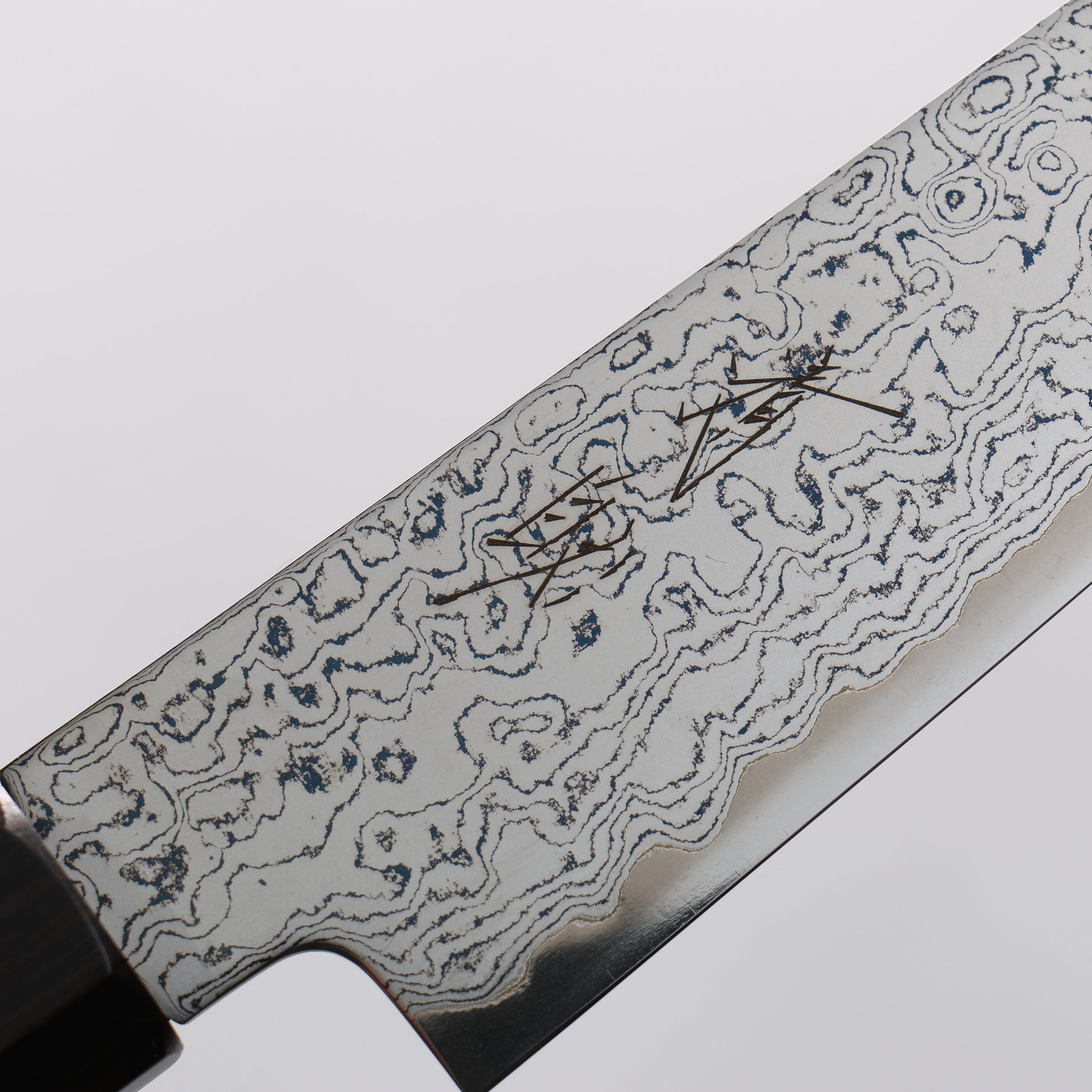 清助 V金10号 ダマスカス ペティーナイフ 150mm 黒檀柄 - 清助刃物