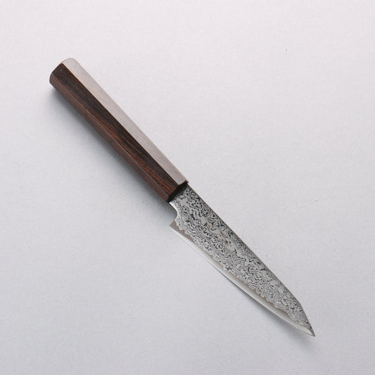 清助 V金10号 ダマスカス ペティーナイフ 120mm 黒檀柄 - 清助刃物