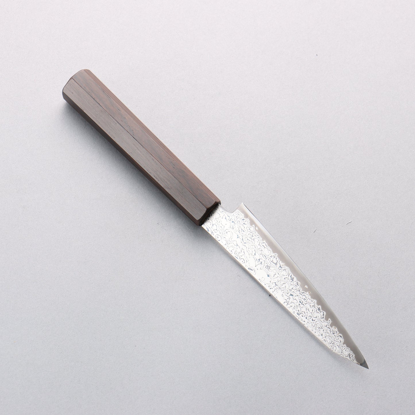 清助 V金10号 ダマスカス ペティーナイフ 120mm 黒檀柄 - 清助刃物