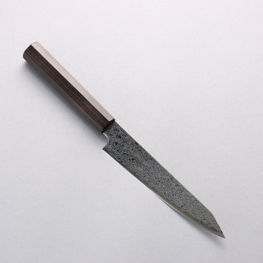 清助 V金10号 ダマスカス 切付ペティナイフ 150mm 黒檀柄 - 清助刃物
