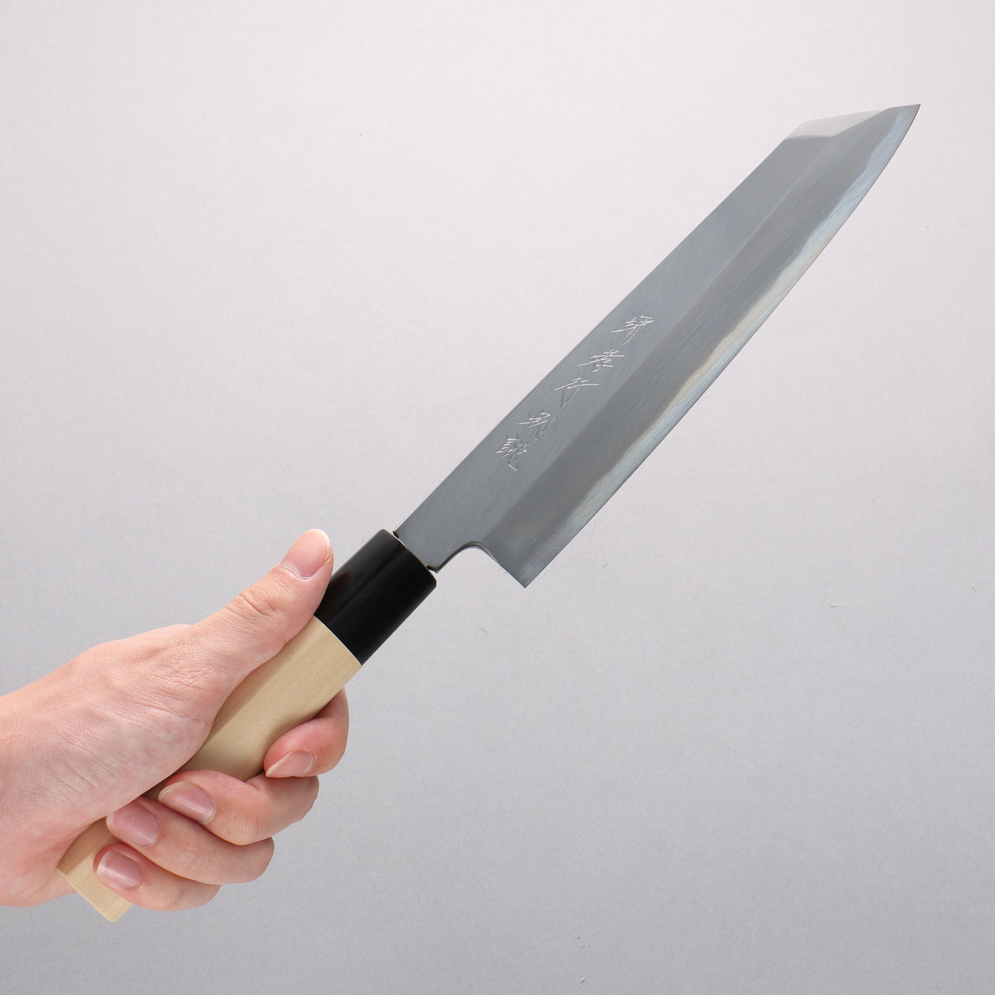 堺 孝行 特上 白ニ鋼 切付牛刀包丁 210mm 朴柄 - 清助刃物