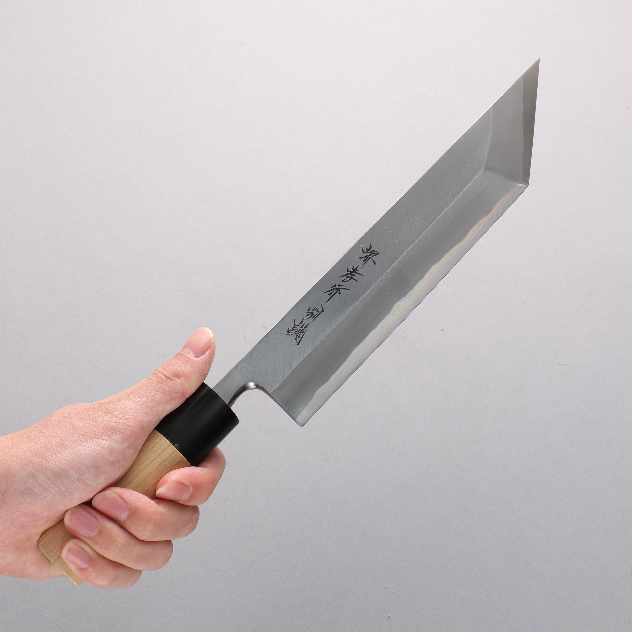 堺 孝行 白ニ鋼 うなぎ切 210mm 朴柄 - 清助刃物