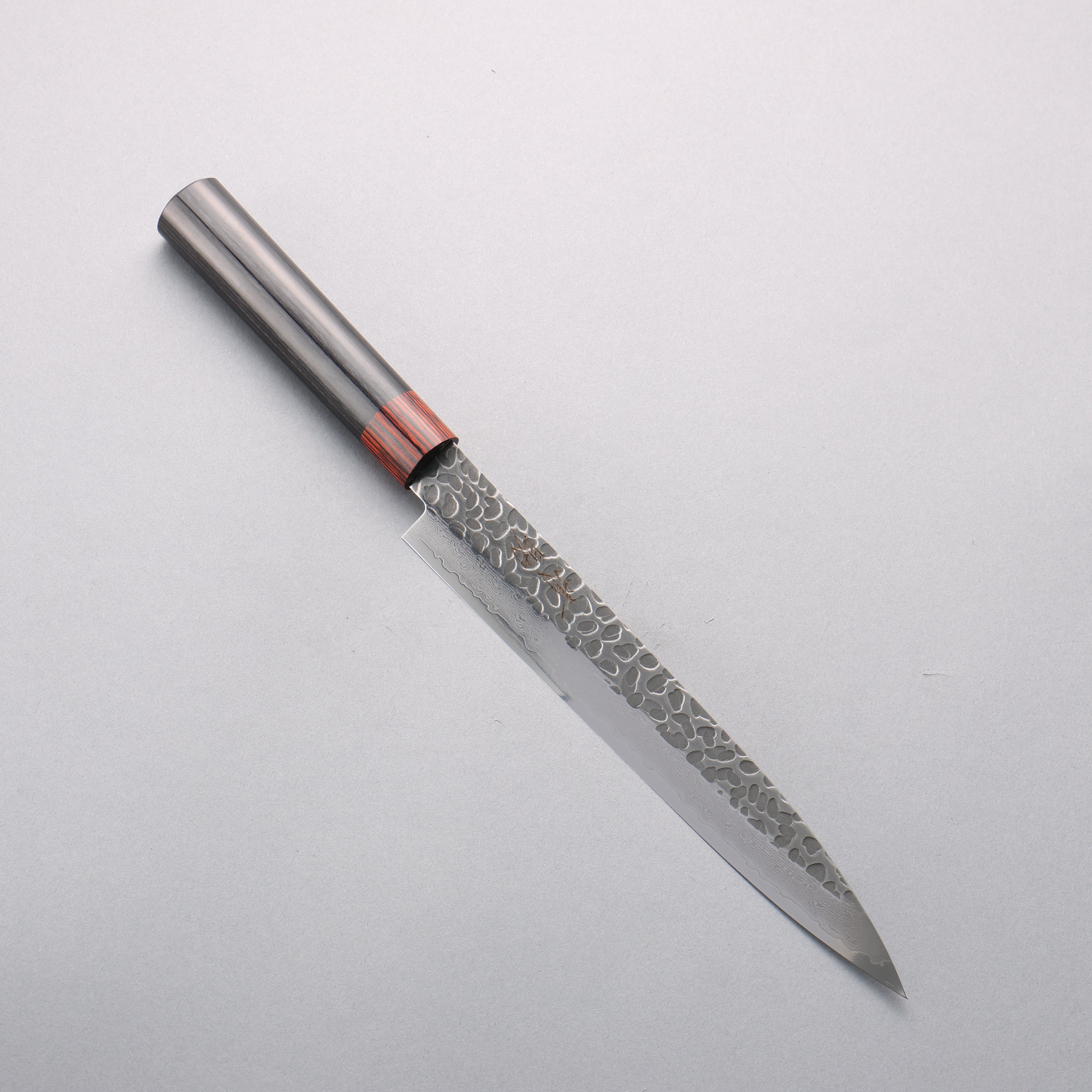 清助 VG10 33層 鎚目 ダマスカス 筋引包丁 210mm 黒合板柄 - 清助刃物