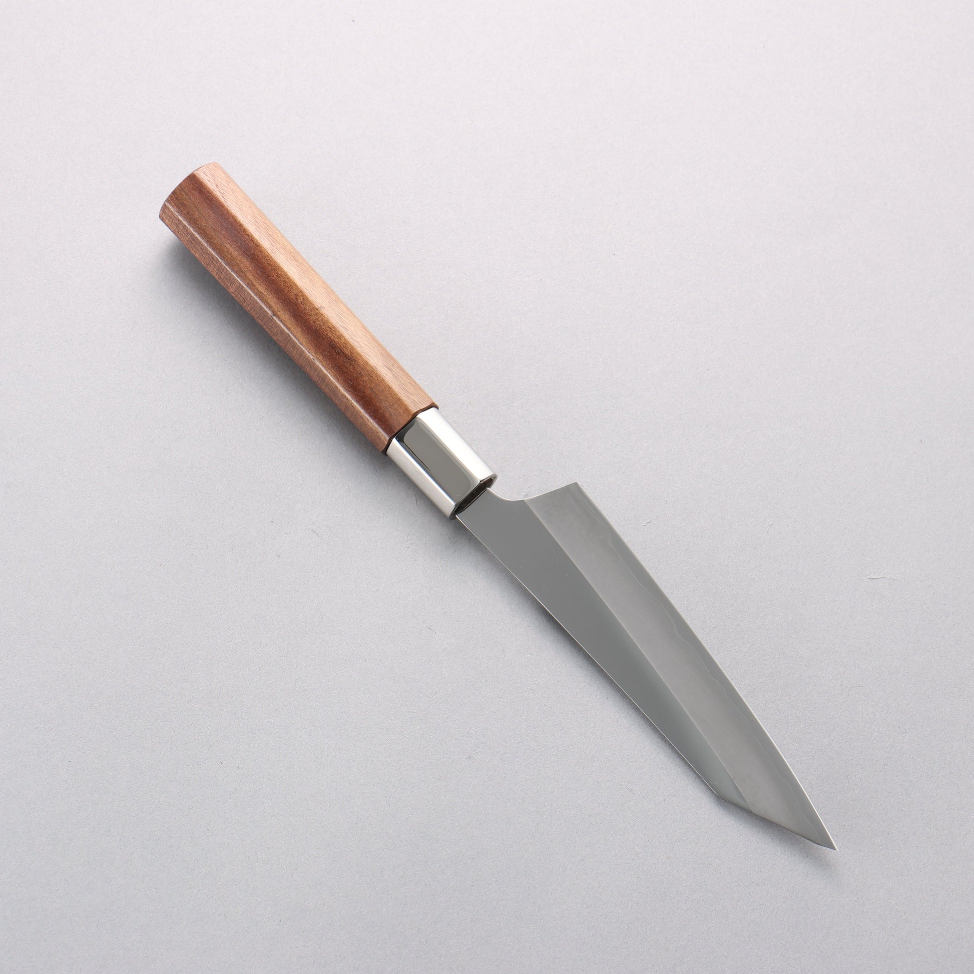黒鳥 銀三鋼 磨き仕上げ 切付ペティナイフ 130mm ウォルナット柄 - 清助刃物