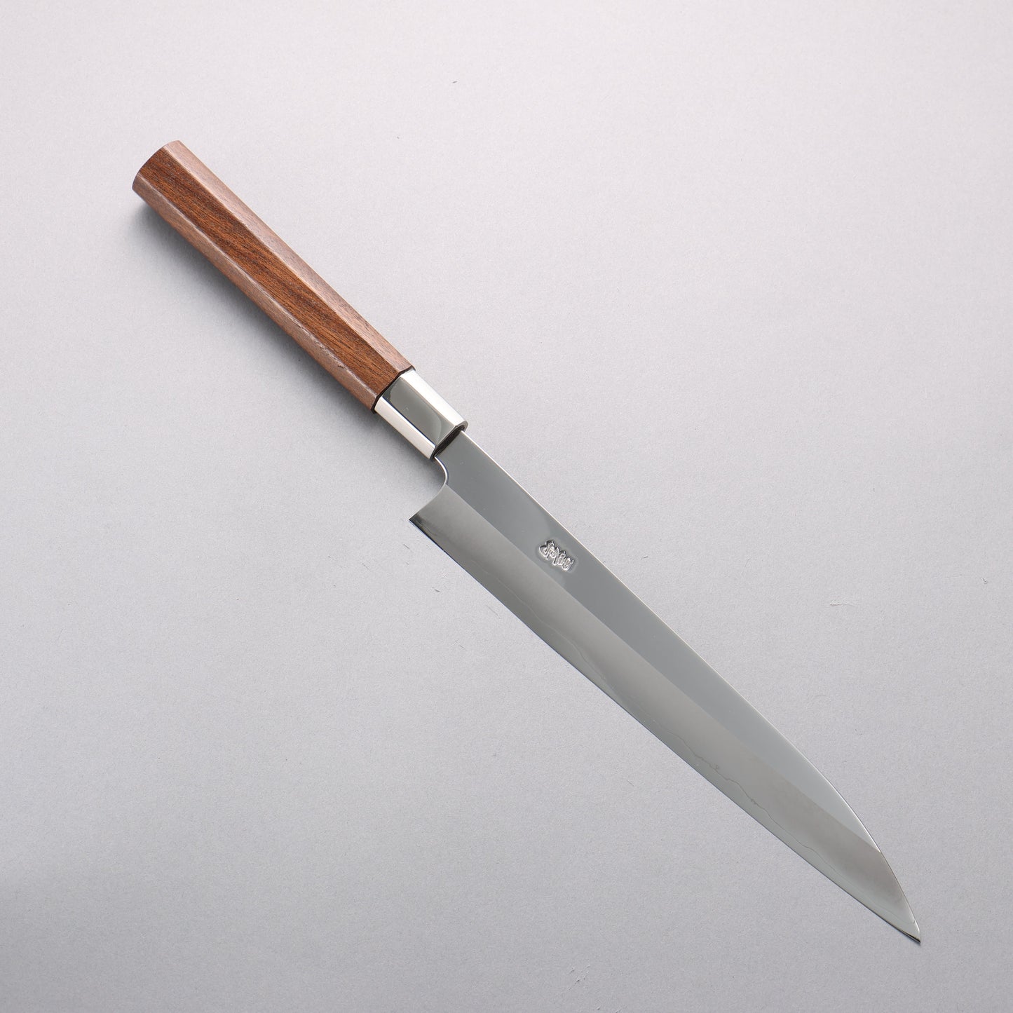 黒鳥 銀三鋼 磨き仕上げ 筋引包丁 225mm ウォルナット柄 - 清助刃物