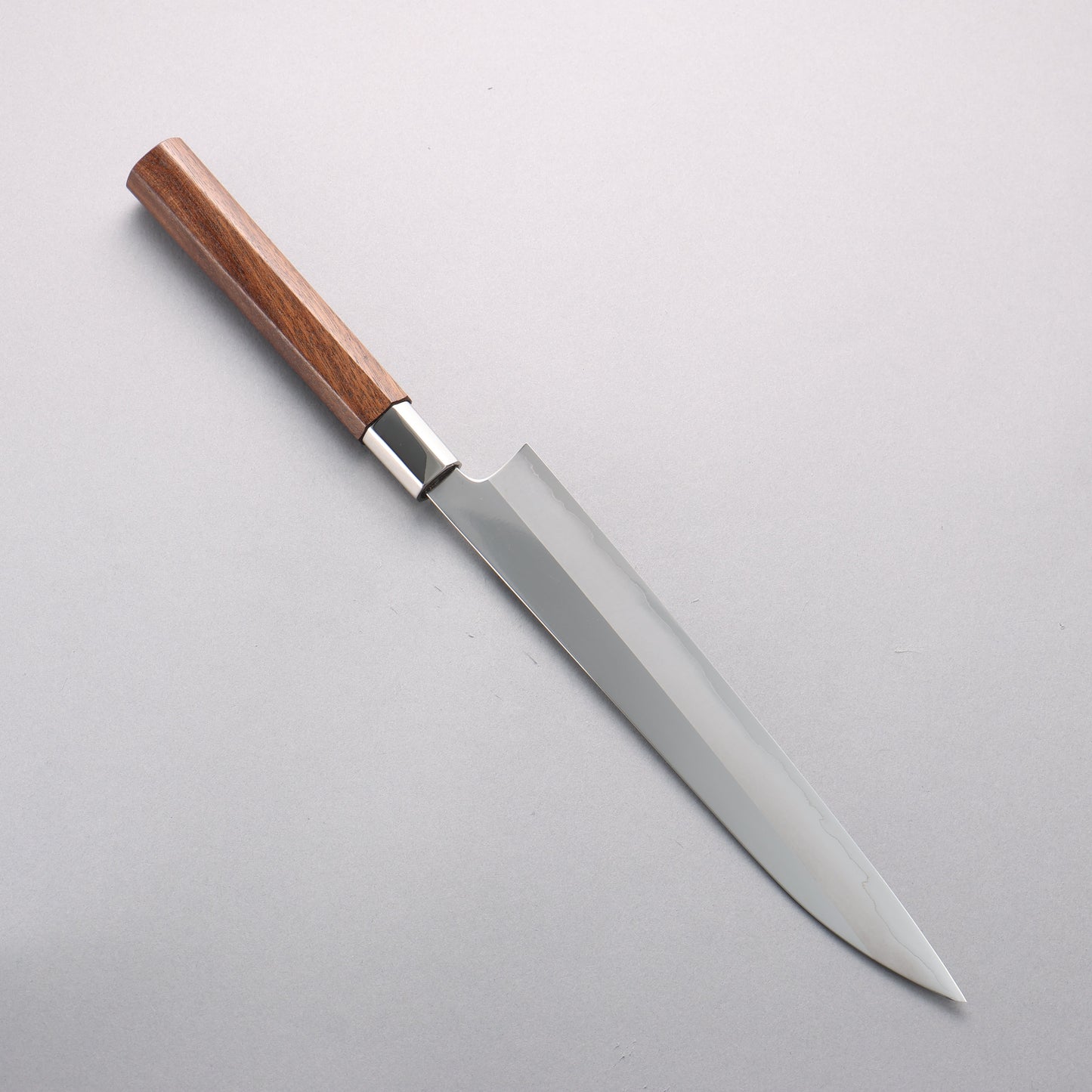 黒鳥 銀三鋼 磨き仕上げ 筋引包丁 225mm ウォルナット柄 - 清助刃物